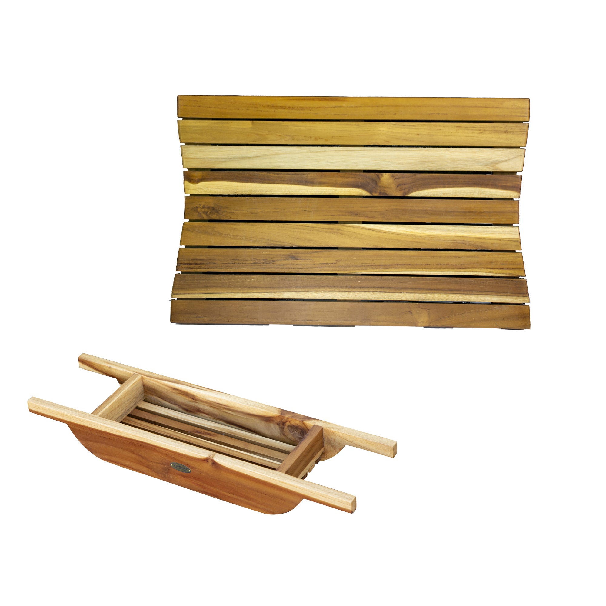 29x5 Eleganto Teak Wood Bathtub Storage Caddy Natural - Ecodecors : Target