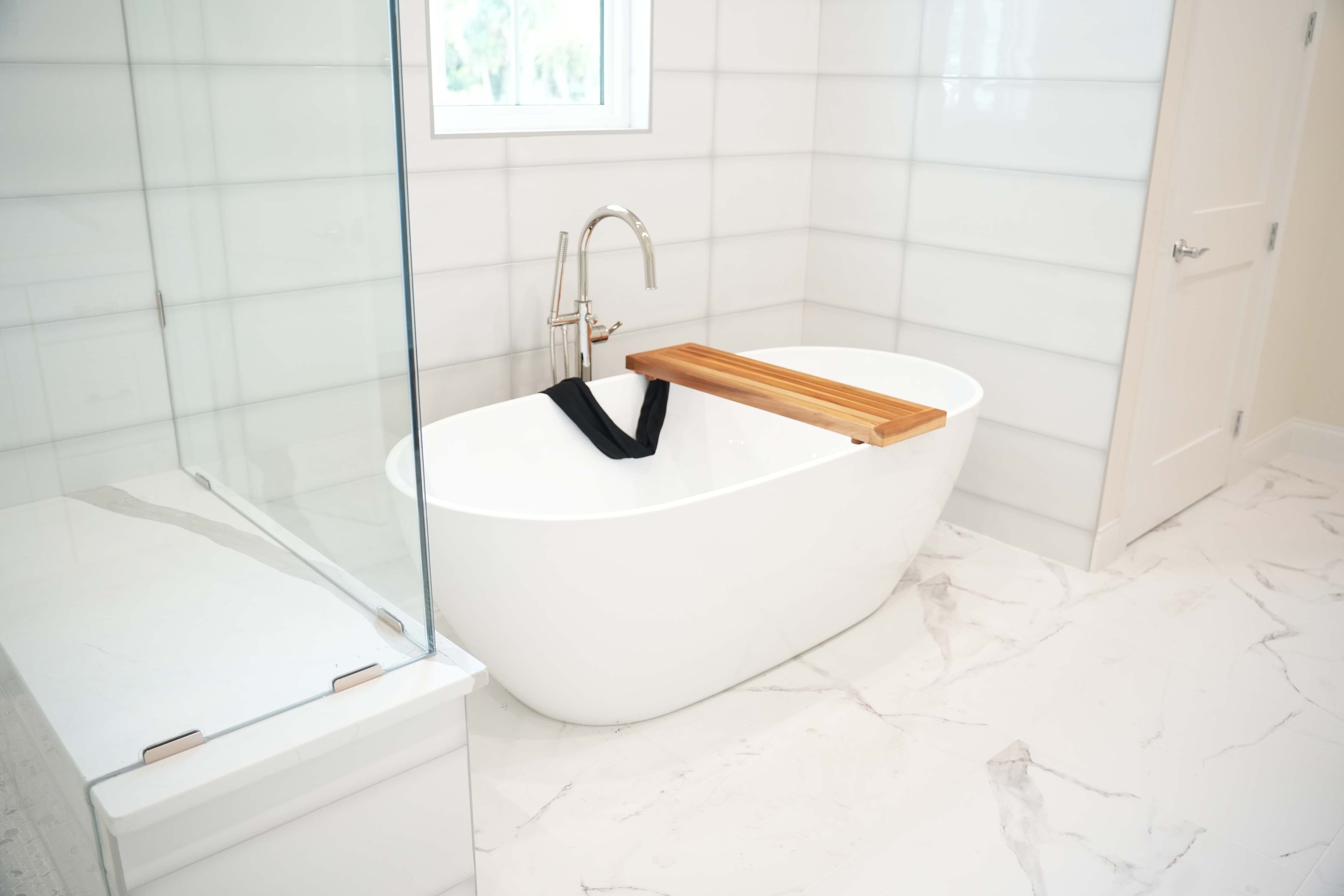 Eleganto® 34” Teak Bath Tray and Seat in EarthyTeak® Finish