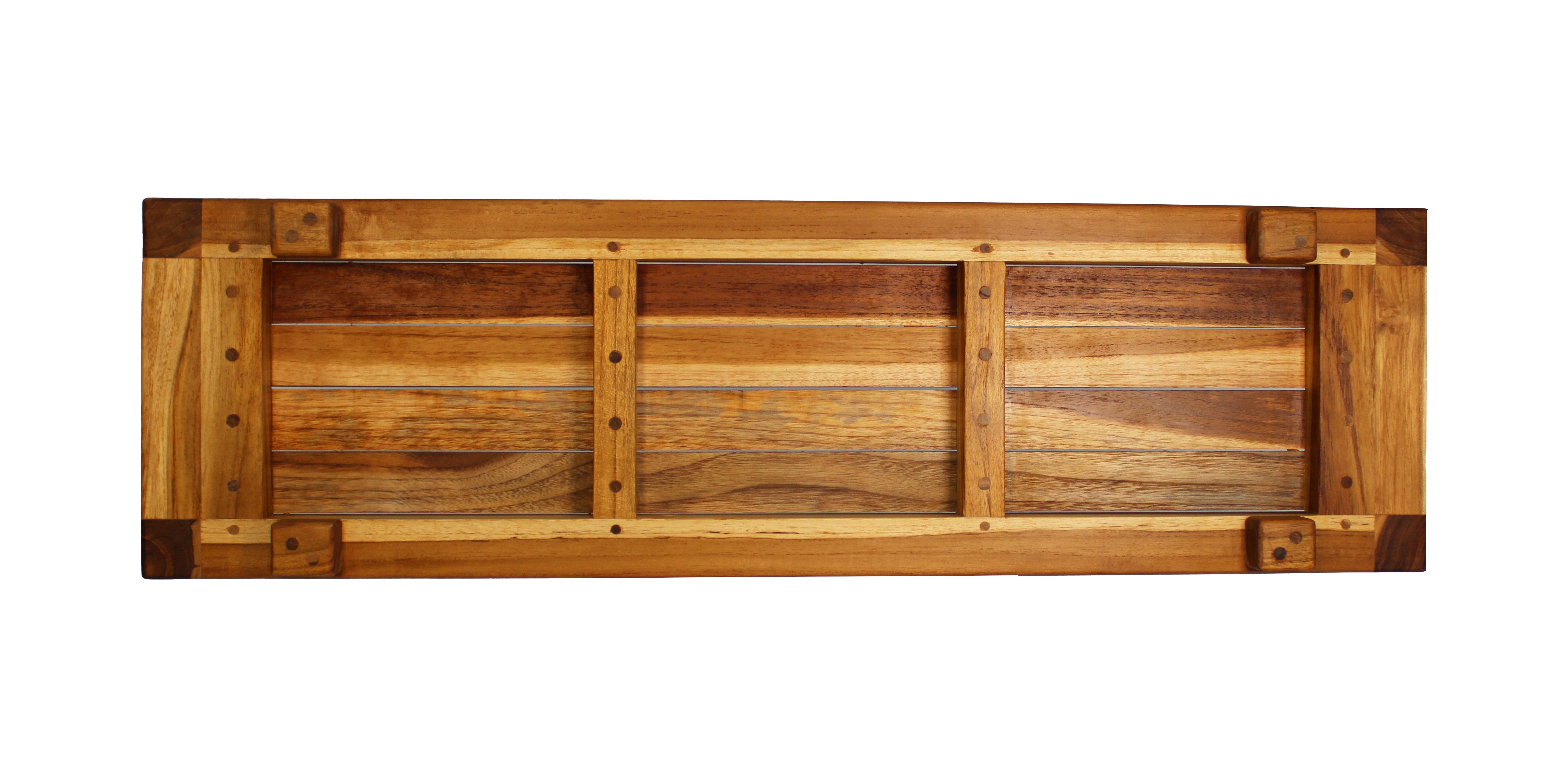 Eleganto® 34” Teak Bath Tray with LiftAide® in EarthyTeak® Finish