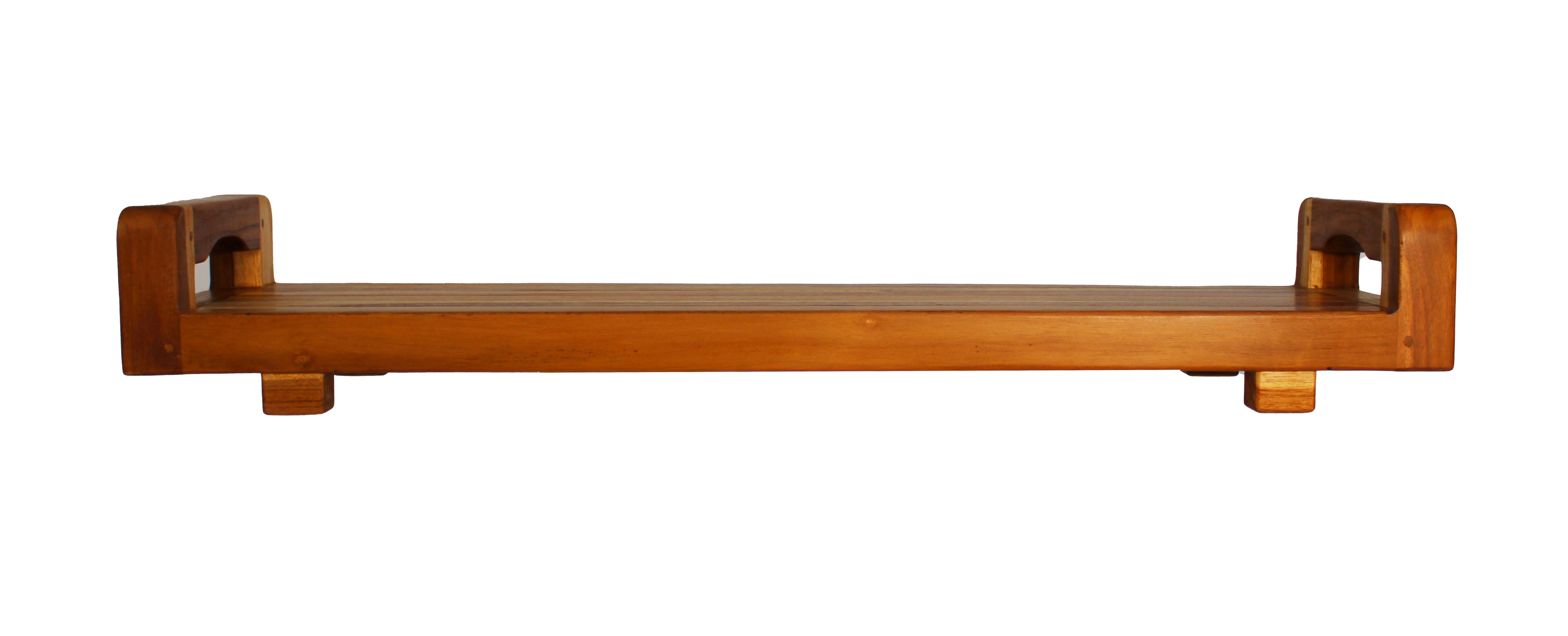 Eleganto® 34” Teak Bath Tray with LiftAide® in EarthyTeak® Finish