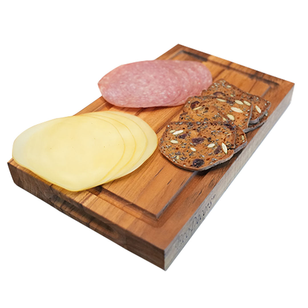 EcoDecors 10x6 Edge Grain Teak Cutting Board Compact & Reversible