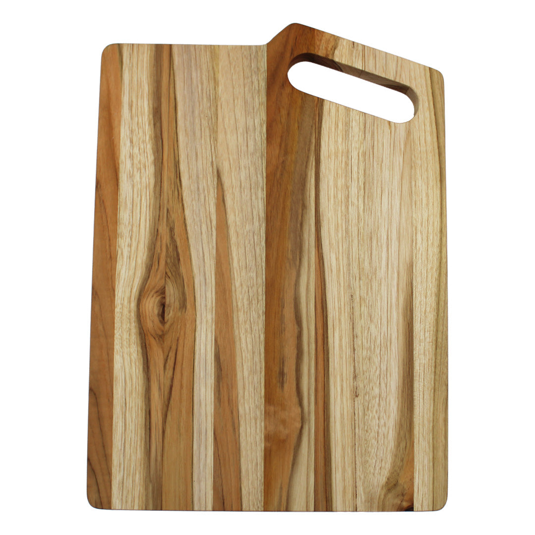 EcoDecors 3 Piece Teak Wood Cutting Board Set with Juice Groove & Handle