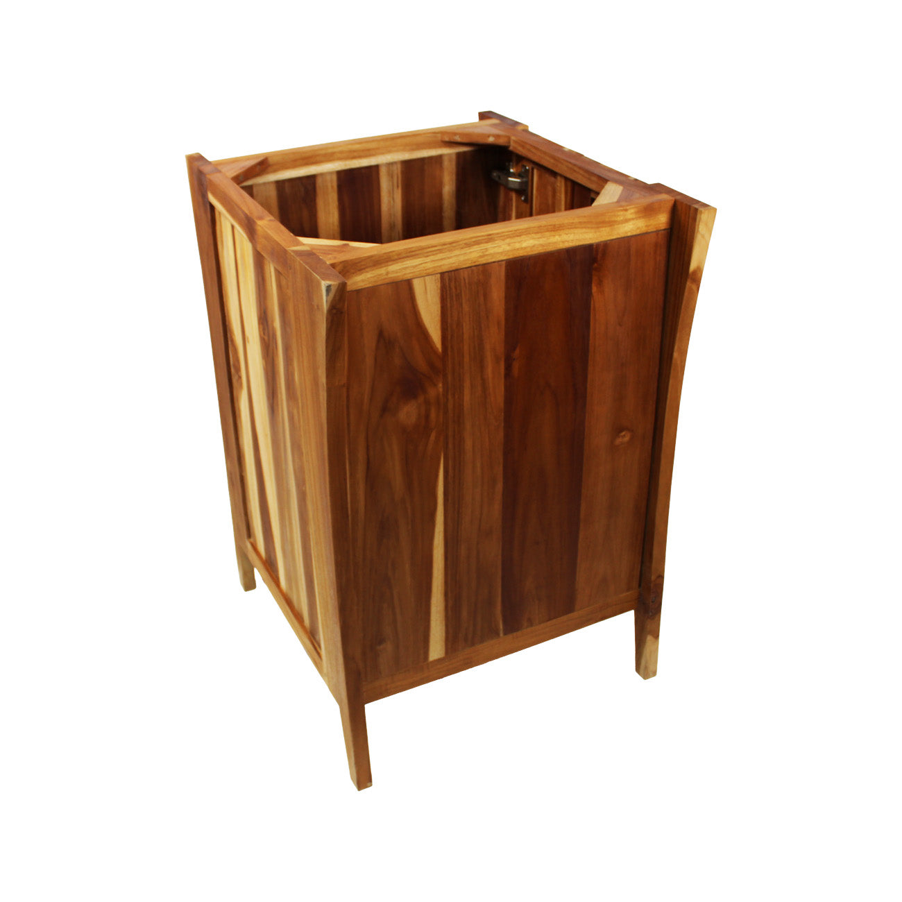 EcoDecors® Curvature® 24" Teak Wood Free Standing Bathroom Vanity in EarthyTeak® Finish