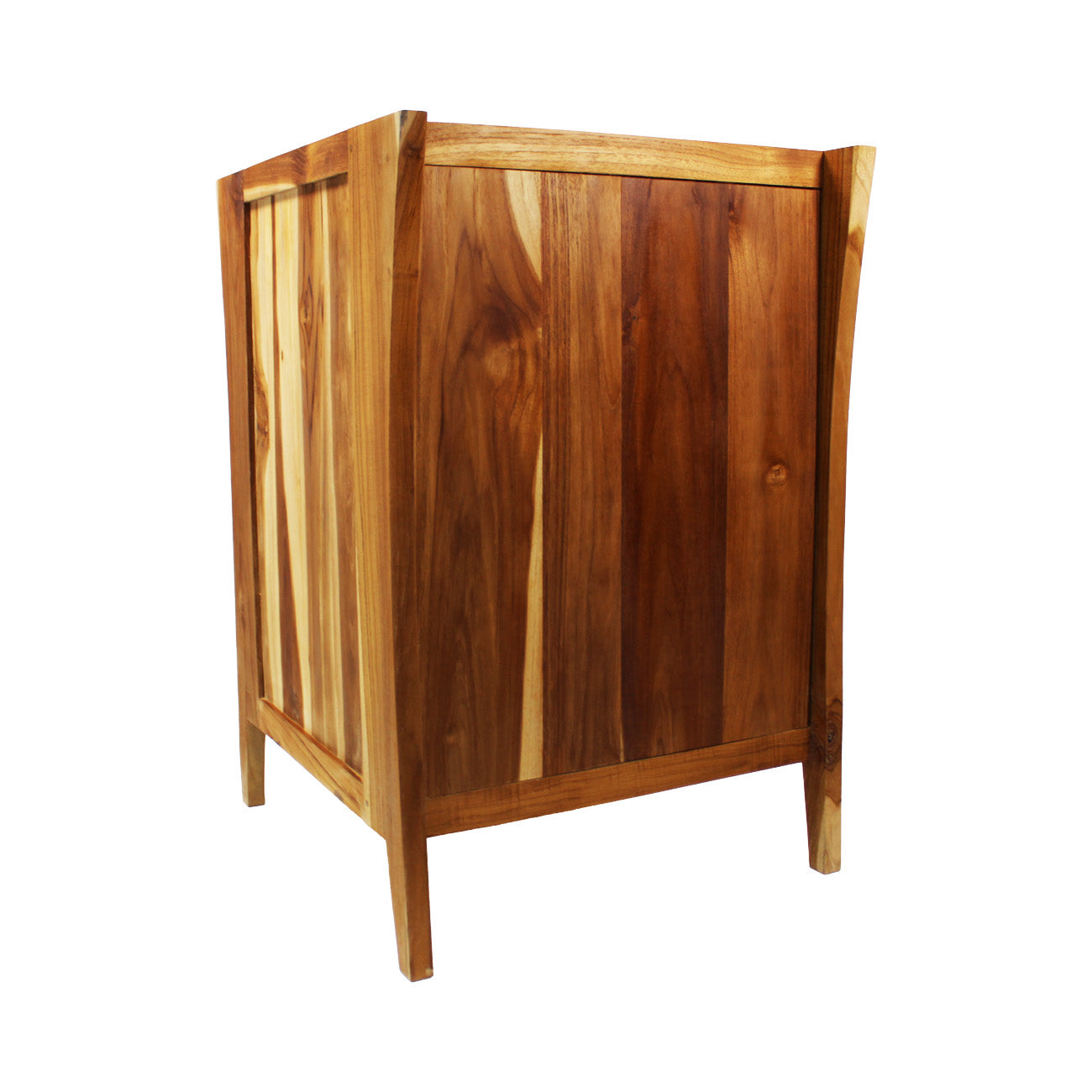 EcoDecors® Curvature® 24" Teak Wood Free Standing Bathroom Vanity in EarthyTeak® Finish