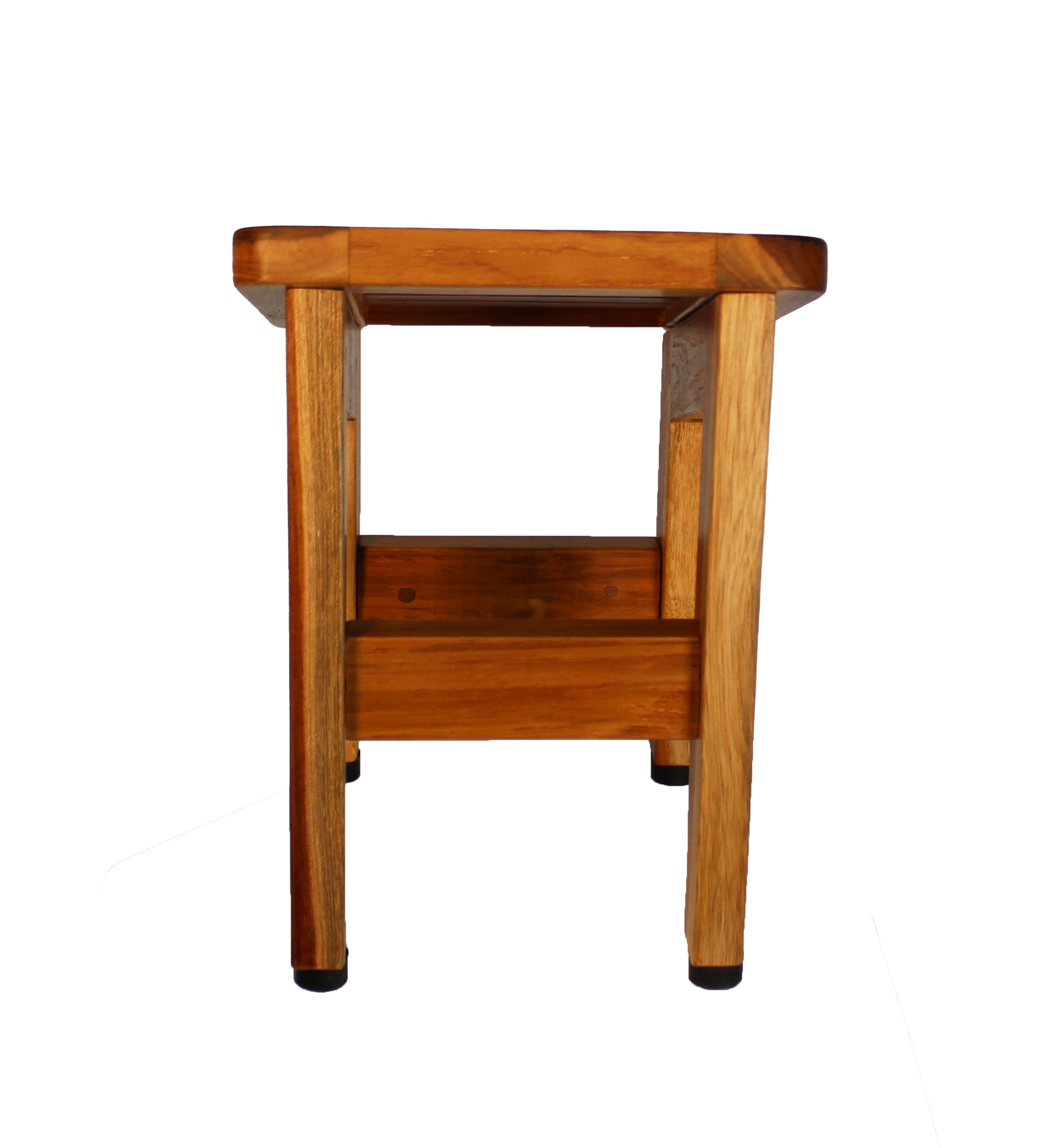 Eleganto® 12” Tall Compact Teak Shaving Foot Rest