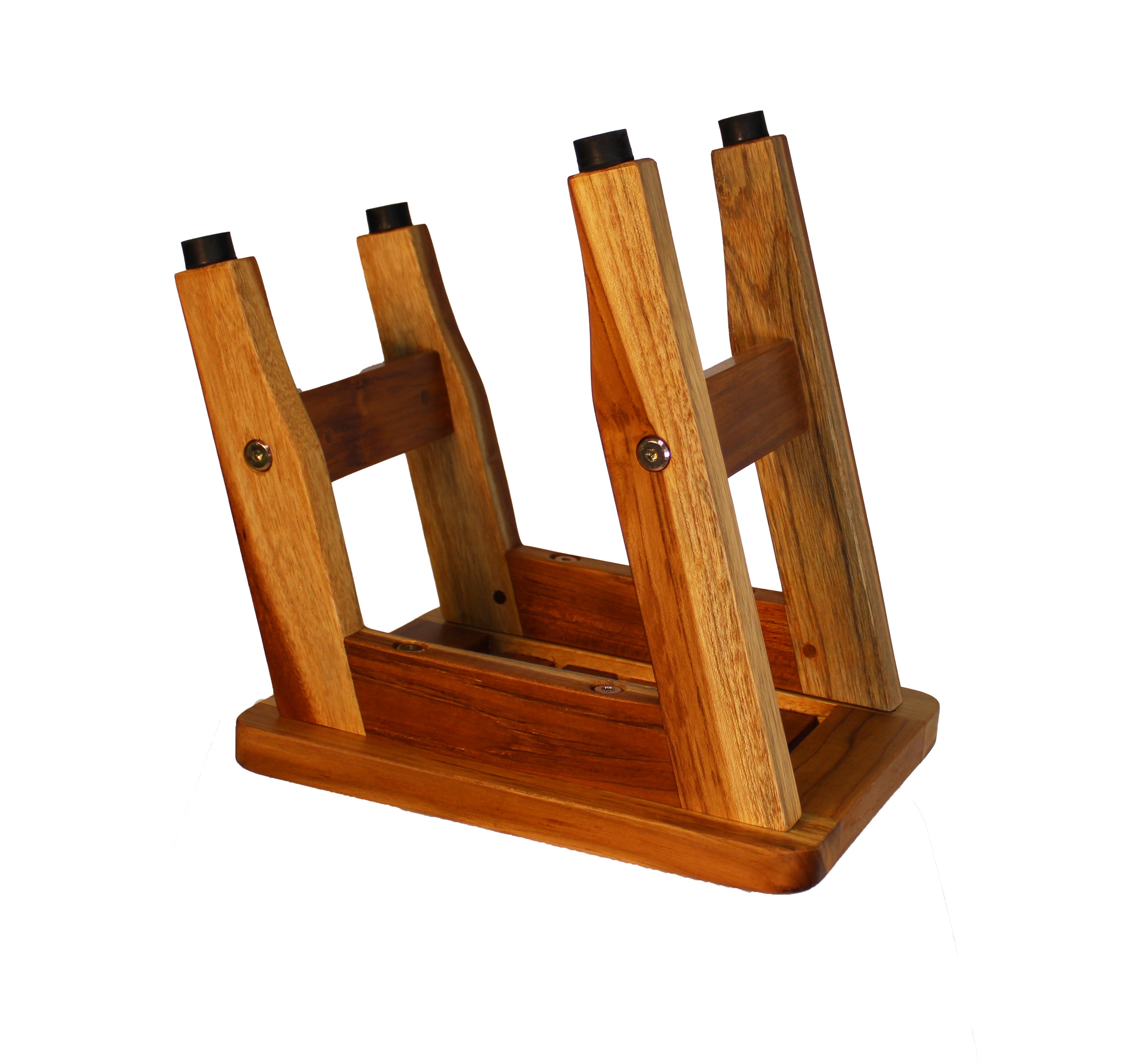 Eleganto® 12” Tall Compact Teak Shaving Foot Rest