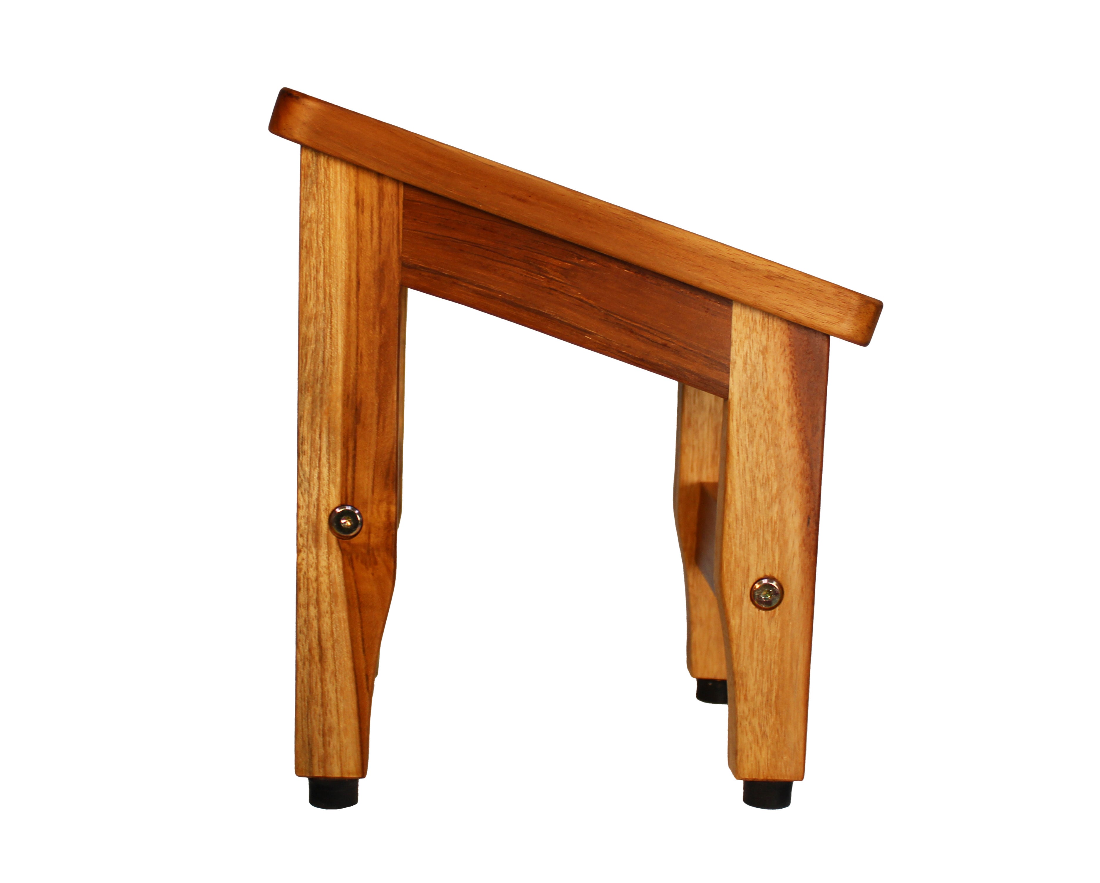 Eleganto® 12” Tall Compact Teak Shaving Foot Rest