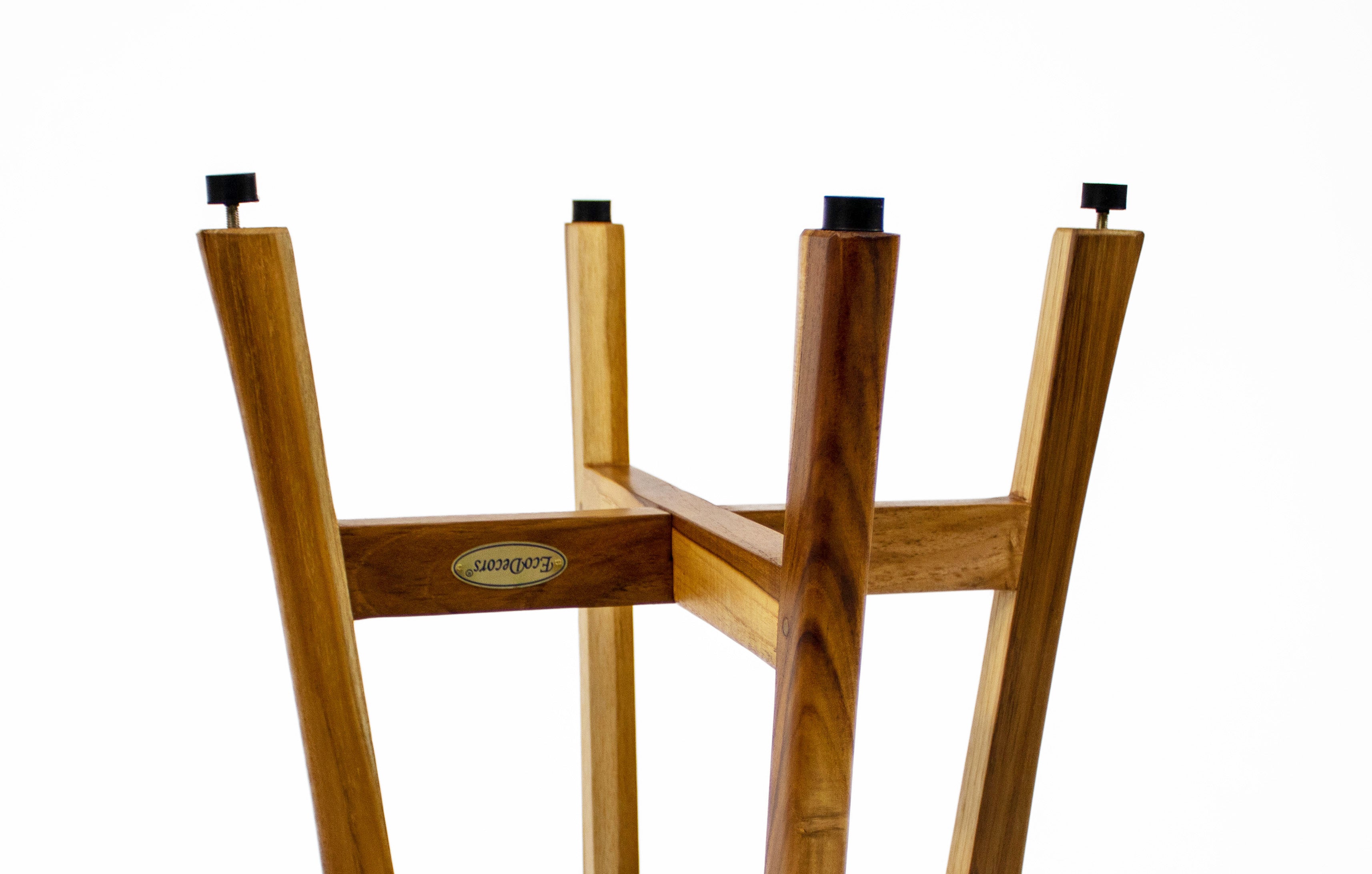 EcoDecors® Shoji® 18” Teak Wood Round Shower Seat or Side Table