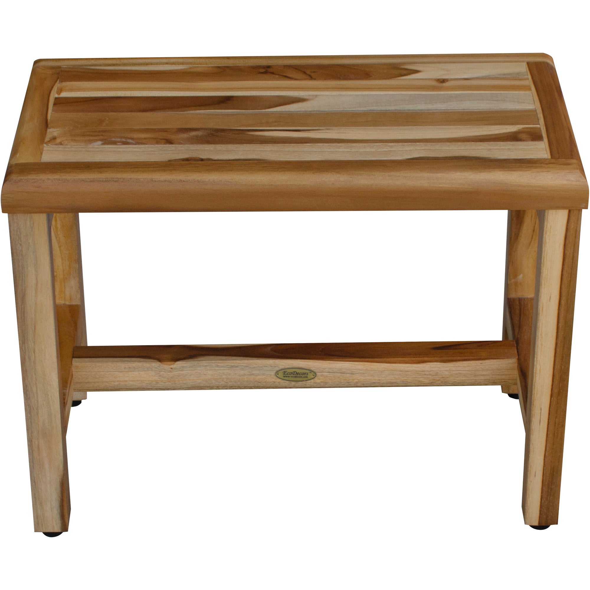 EcoDecors® Eleganto® 24" Teak Wood Shower Bench in EarthyTeak Finish