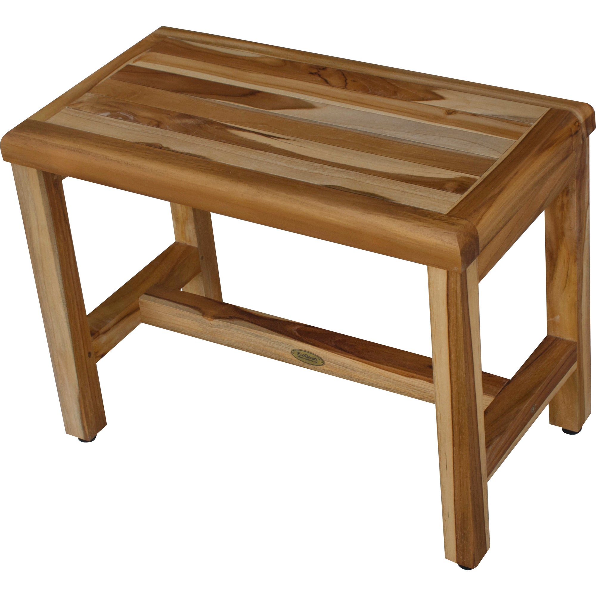 EcoDecors® Eleganto® 24" Teak Wood Shower Bench in EarthyTeak Finish