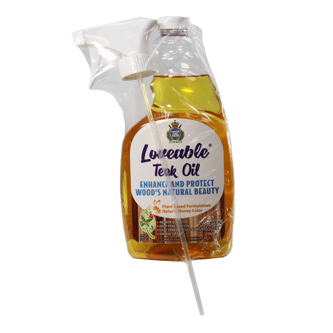 Loveable® Teak and Wood Protective Oil in 24 oz. Spray Bottle