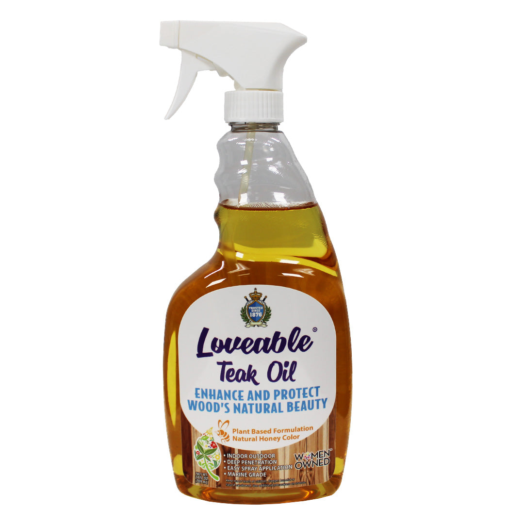 Loveable® Teak and Wood Protective Oil in 24 oz. Spray Bottle