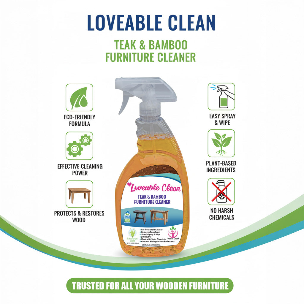 EcoDecors SnazzyCorner 18" Teak Wood Corner Shower Shelf, Fully Assembled | Loveable Four Pack Bundle