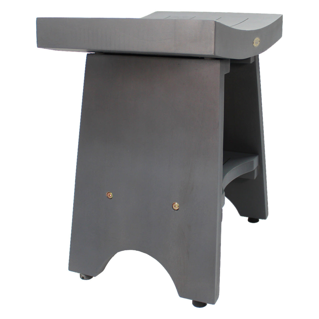 CoastalVogue® Serenity® 18" Teak Wood Shower Bench in Lunar Gray Finish