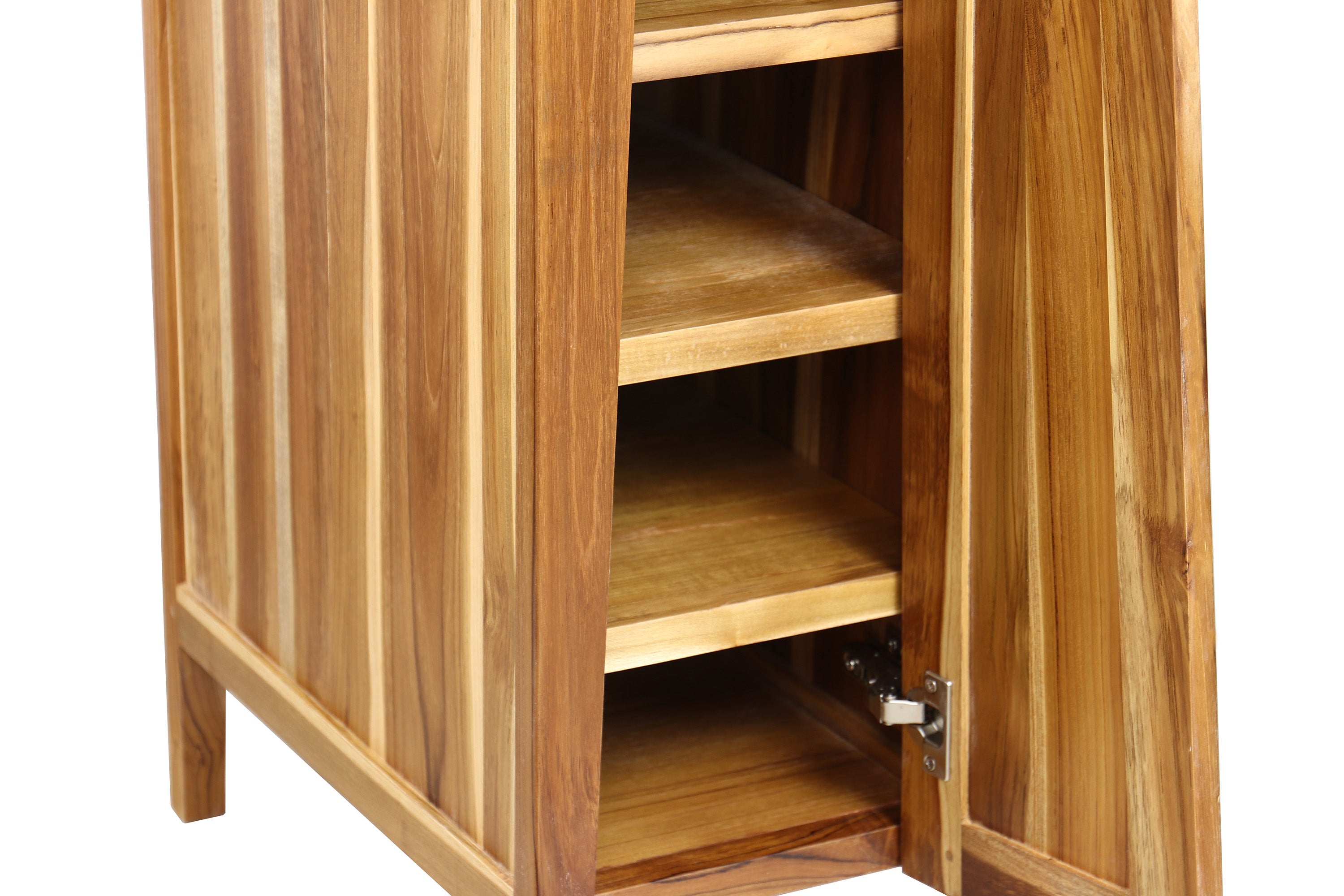 Significado® 24" Teak Wood Bathroom Vanity - Signifiacado® 12”L Modular Compact Side Vanity with Shelves - Signifiacado® 12”L Modular Compact Side Vanity with Door - Significado® 24" x 35" Teak Wood Wall Mirror