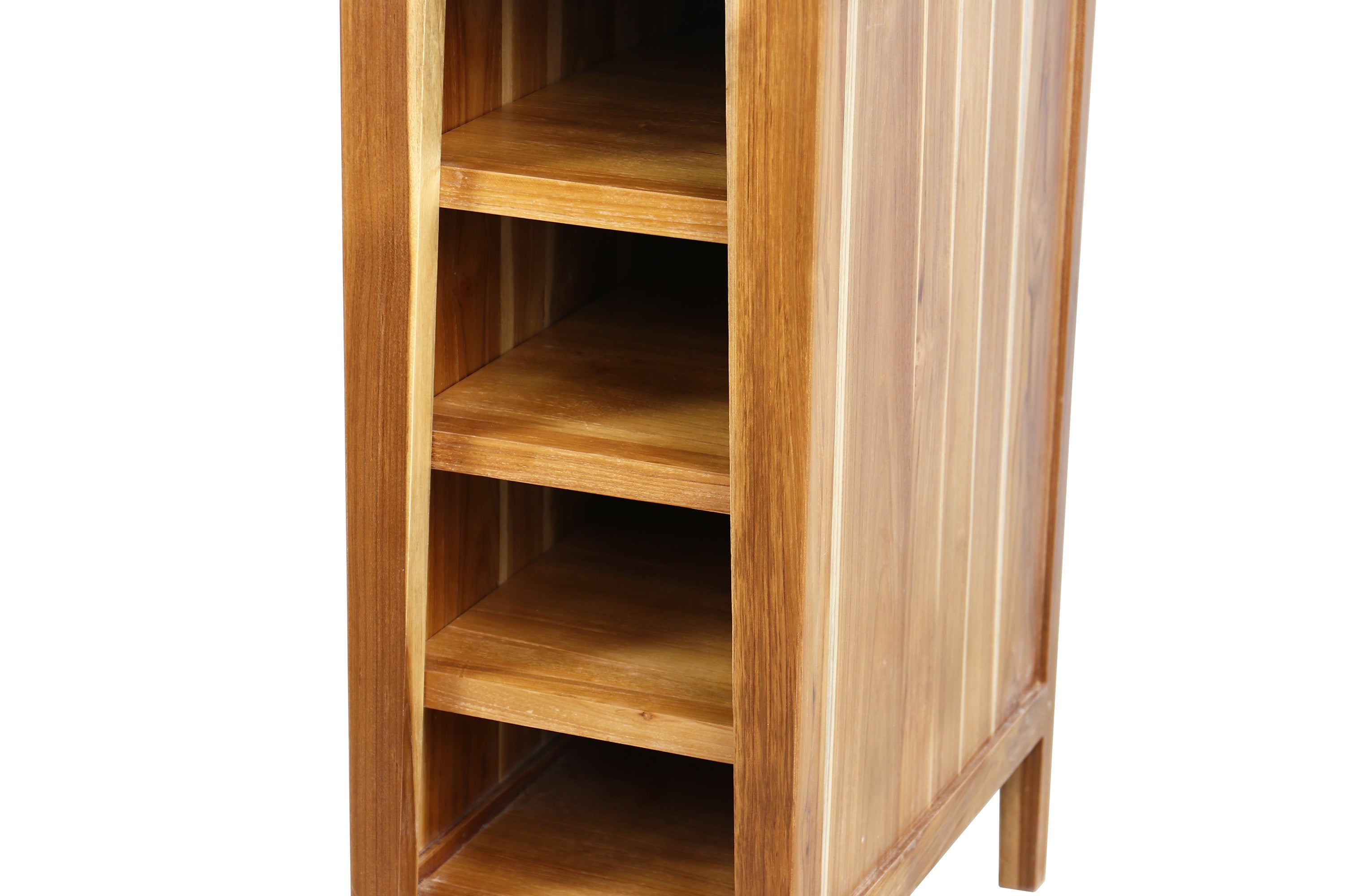 Significado® 30" Teak Wood Bathroom Vanity - Signifiacado® 12”L Modular Compact Side Vanity with Shelves - Significado® 24" x 35" Teak Wood Wall Mirror