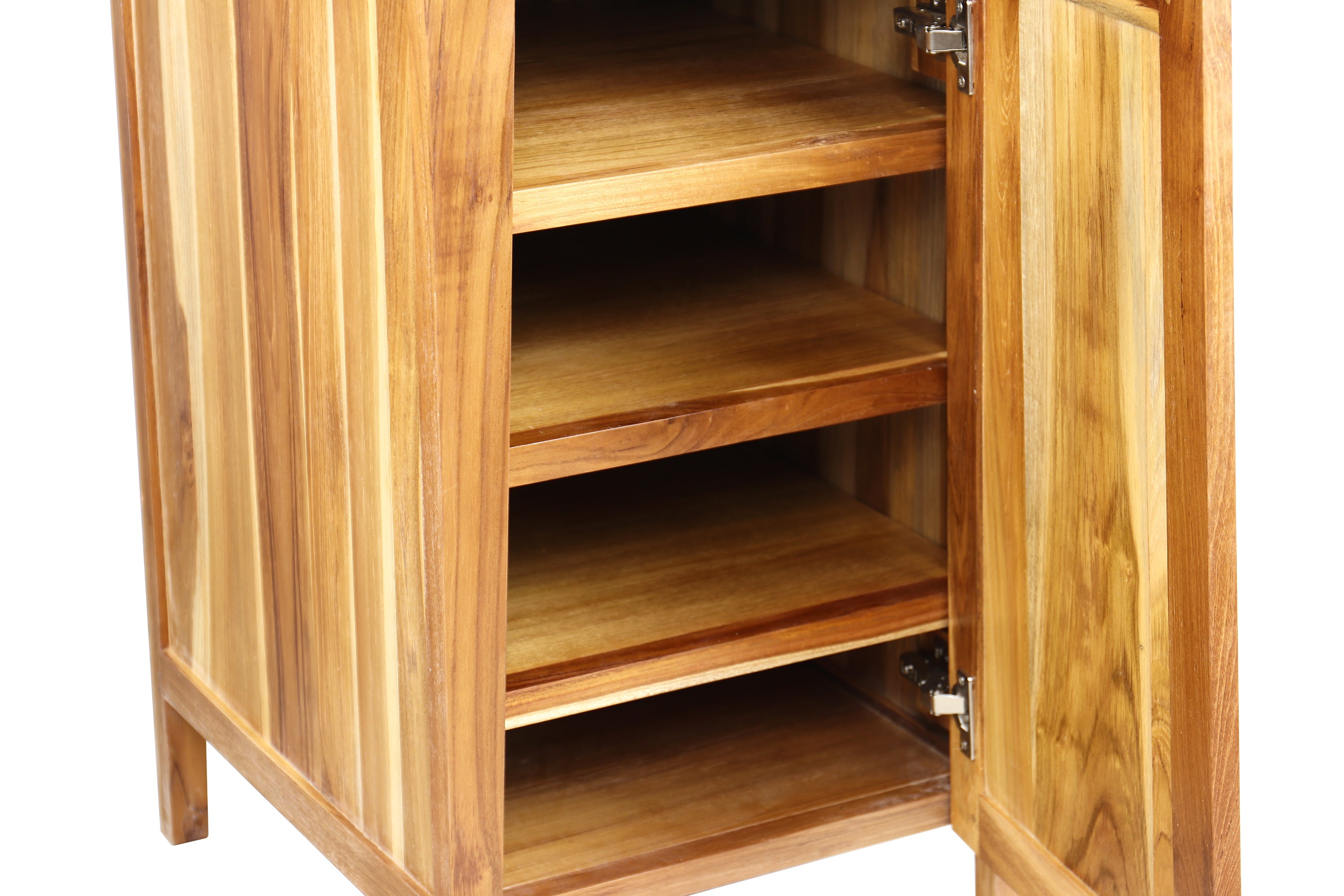 Significado® 30" Teak Wood Bathroom Vanity - Signifiacado® 18”L Modular Compact Side Vanity with Door- Significado® 24" x 35" Teak Wood Wall Mirror