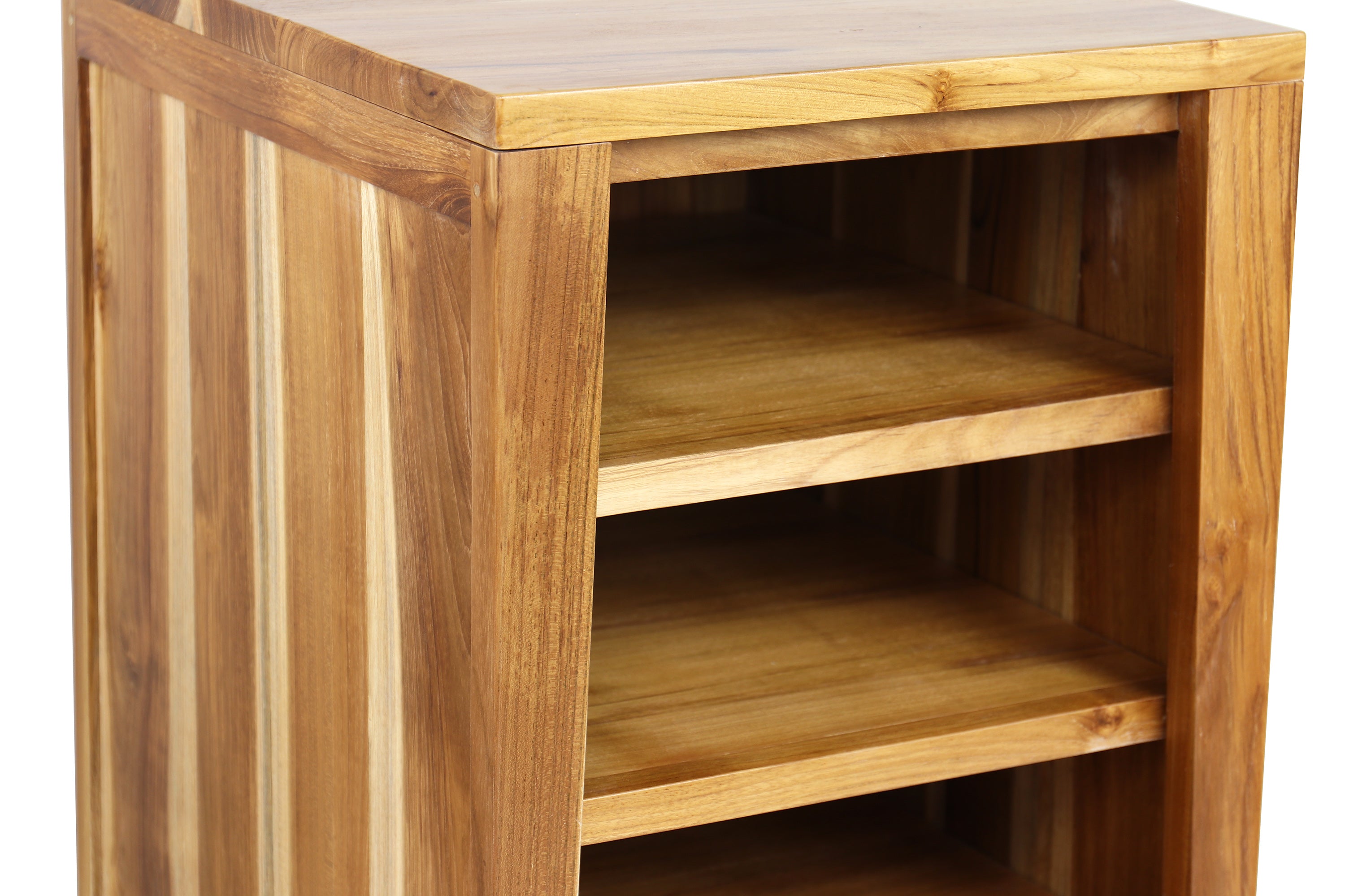 EcoDecors® Signifiacado® 18”L Modular Compact Side Vanity with Shelves in EarthyTeak Finish