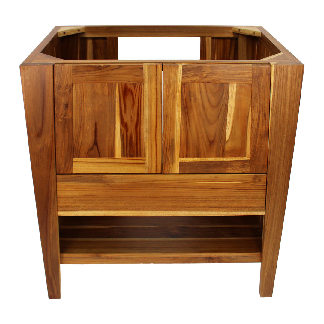 EcoDecors® Significado® 30" Teak Wood Free Standing Bathroom Vanity in EarthyTeak Finish