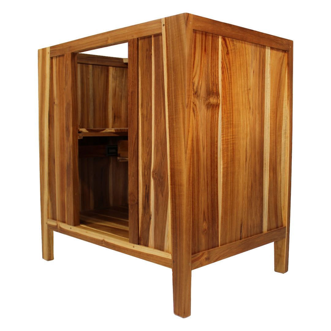EcoDecors® Significado® 30" Teak Wood Free Standing Bathroom Vanity in EarthyTeak Finish