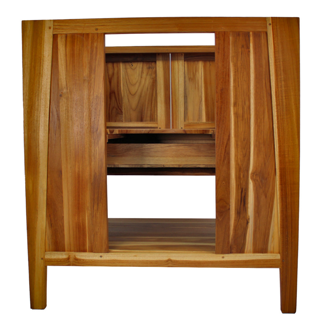 EcoDecors® Significado® 30" Teak Wood Free Standing Bathroom Vanity in EarthyTeak Finish