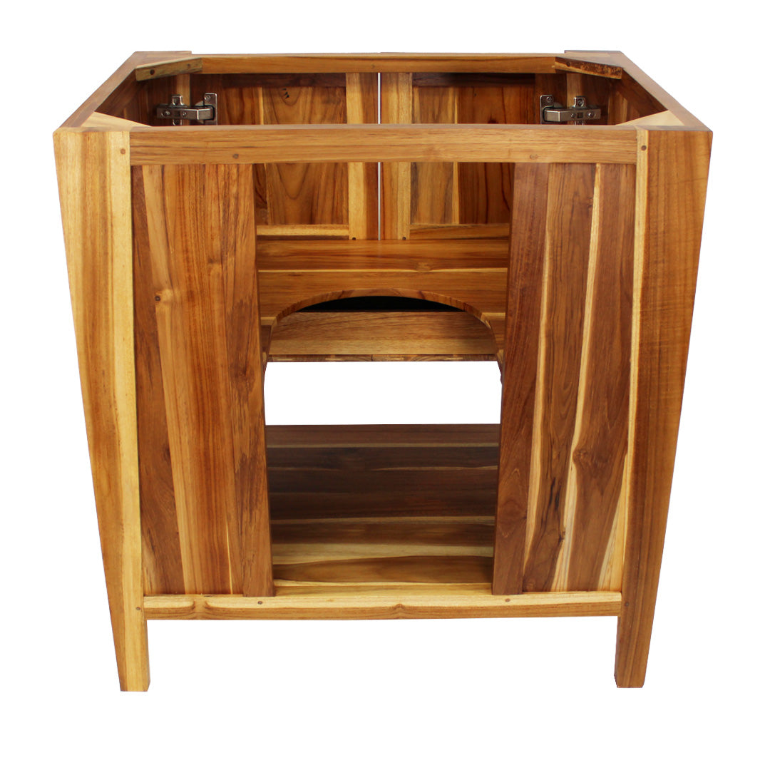 EcoDecors® Significado® 30" Teak Wood Free Standing Bathroom Vanity in EarthyTeak Finish