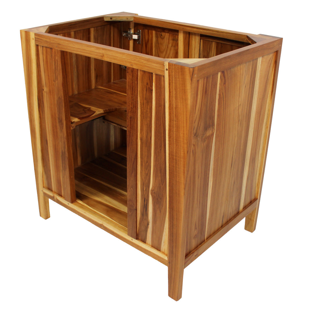 EcoDecors® Significado® 30" Teak Wood Free Standing Bathroom Vanity in EarthyTeak Finish
