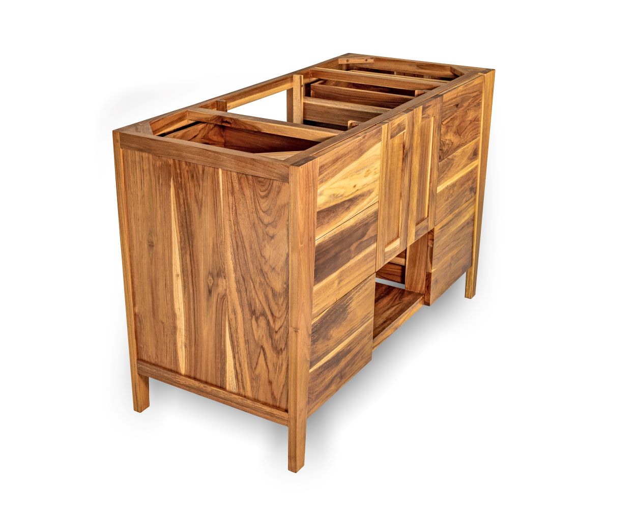 EcoDecors® Significado® 48" Teak Wood Free Standing Bathroom Vanity in EarthyTeak Finish