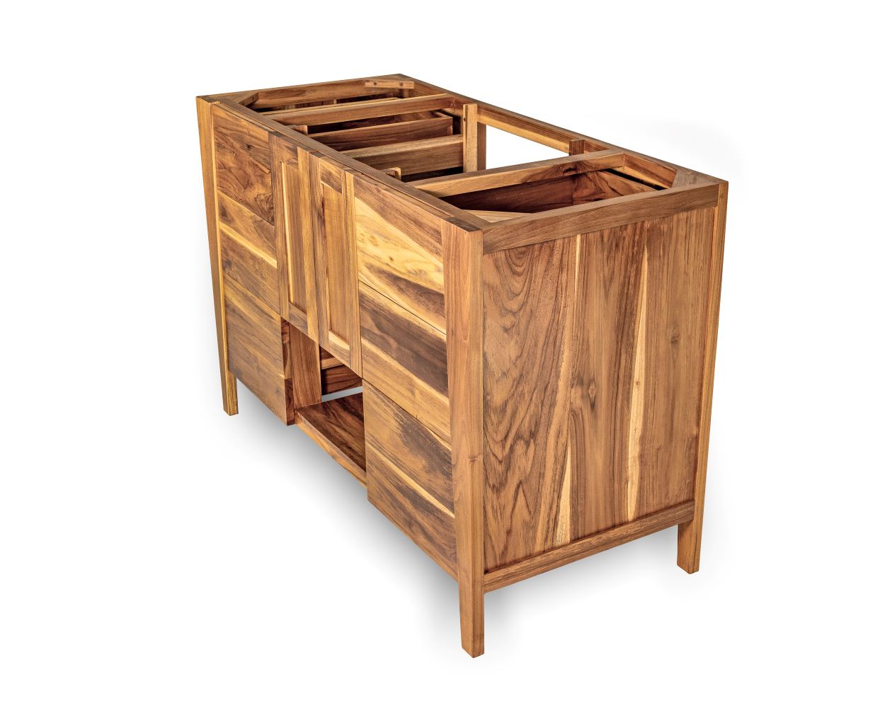 EcoDecors® Significado® 48" Teak Wood Free Standing Bathroom Vanity in EarthyTeak Finish