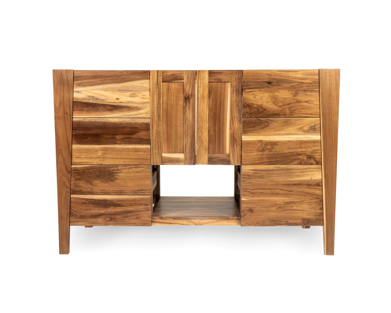 EcoDecors® Significado® 48" Teak Wood Free Standing Bathroom Vanity in EarthyTeak Finish