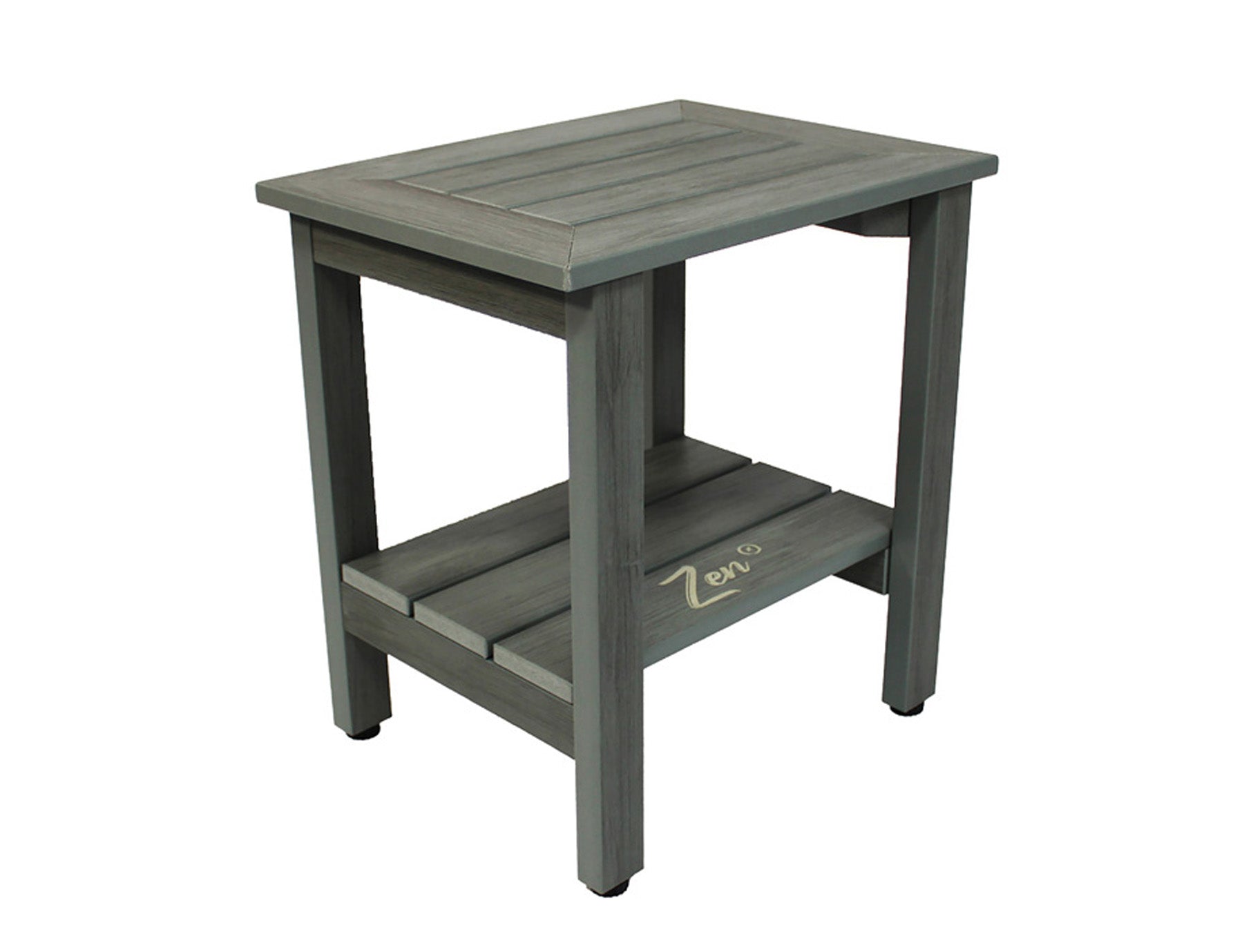 Zen Gray Faux Wood Shower Bench