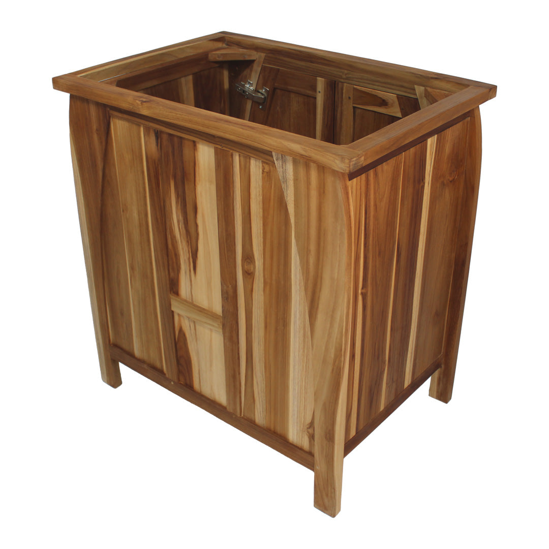 EcoDecors® Tranquility® 30" Teak Wood Free Standing Bathroom Vanity in EarthyTeak Finish