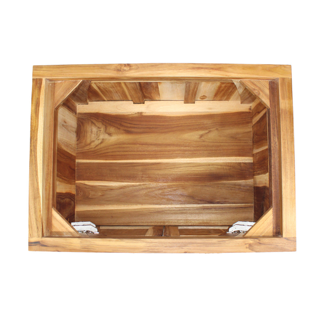 EcoDecors® Tranquility® 30" Teak Wood Free Standing Bathroom Vanity in EarthyTeak Finish