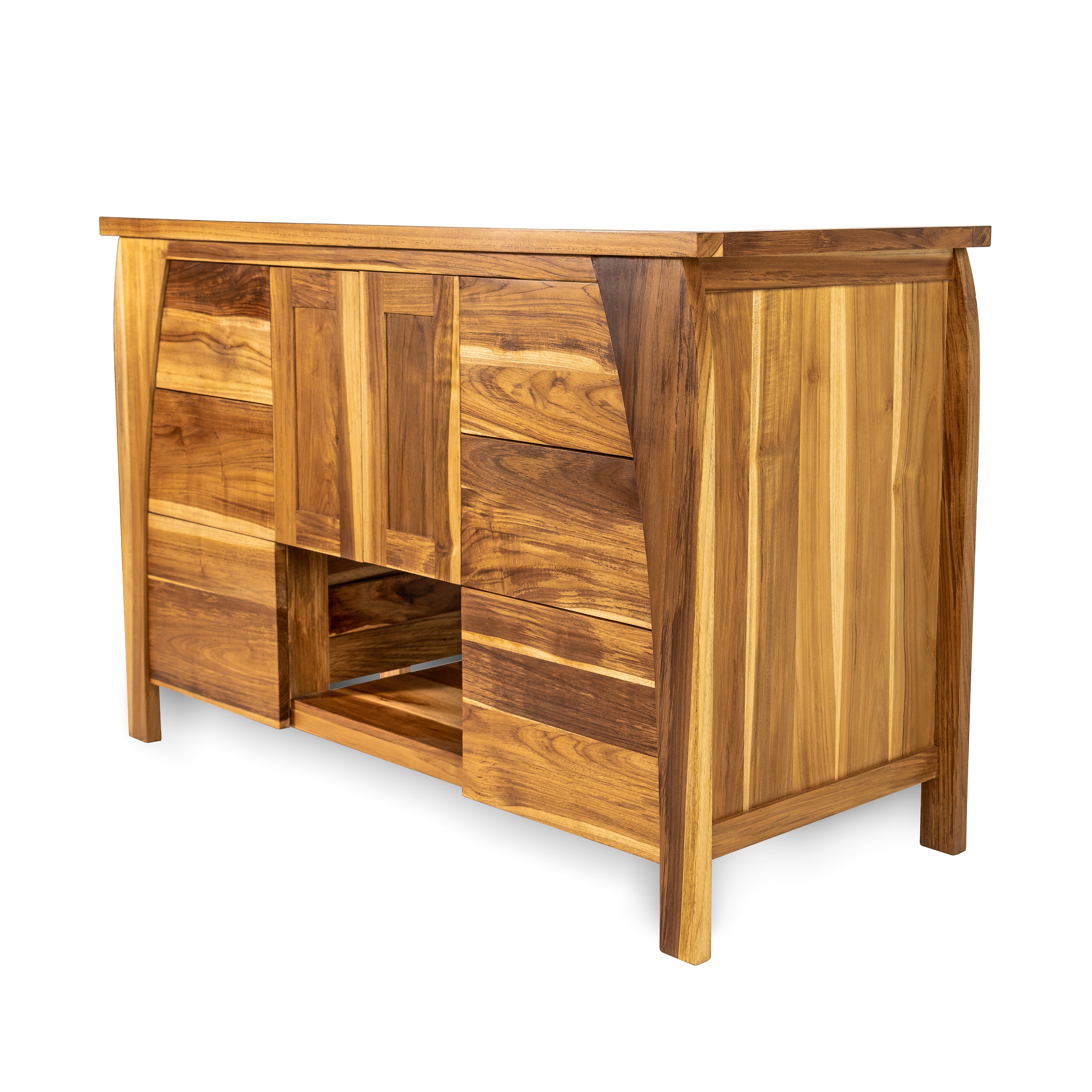 EcoDecors® Tranquility® 48" Teak Wood Free Standing Bathroom Vanity in EarthyTeak Finish