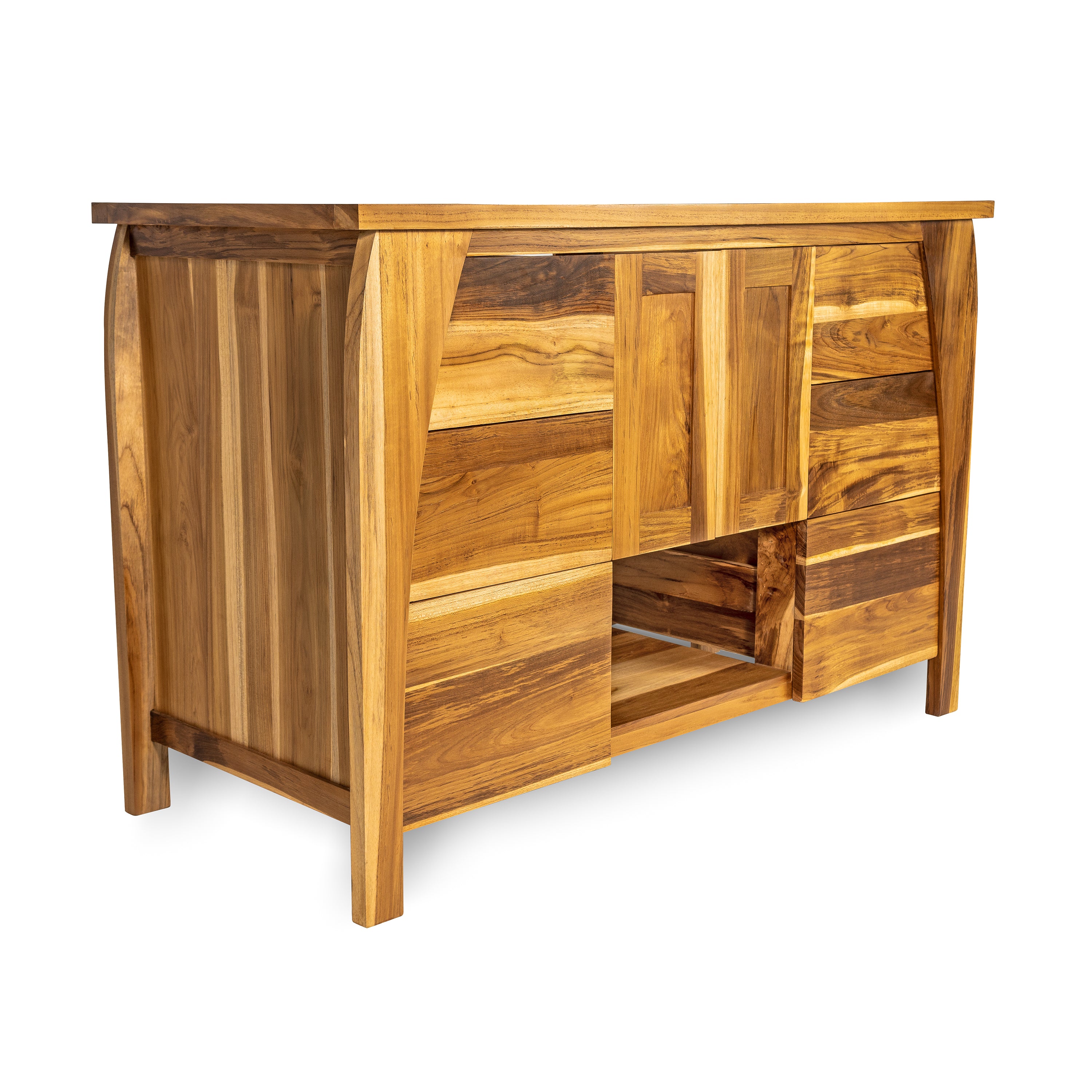 EcoDecors® Tranquility® 48" Teak Wood Free Standing Bathroom Vanity in EarthyTeak Finish