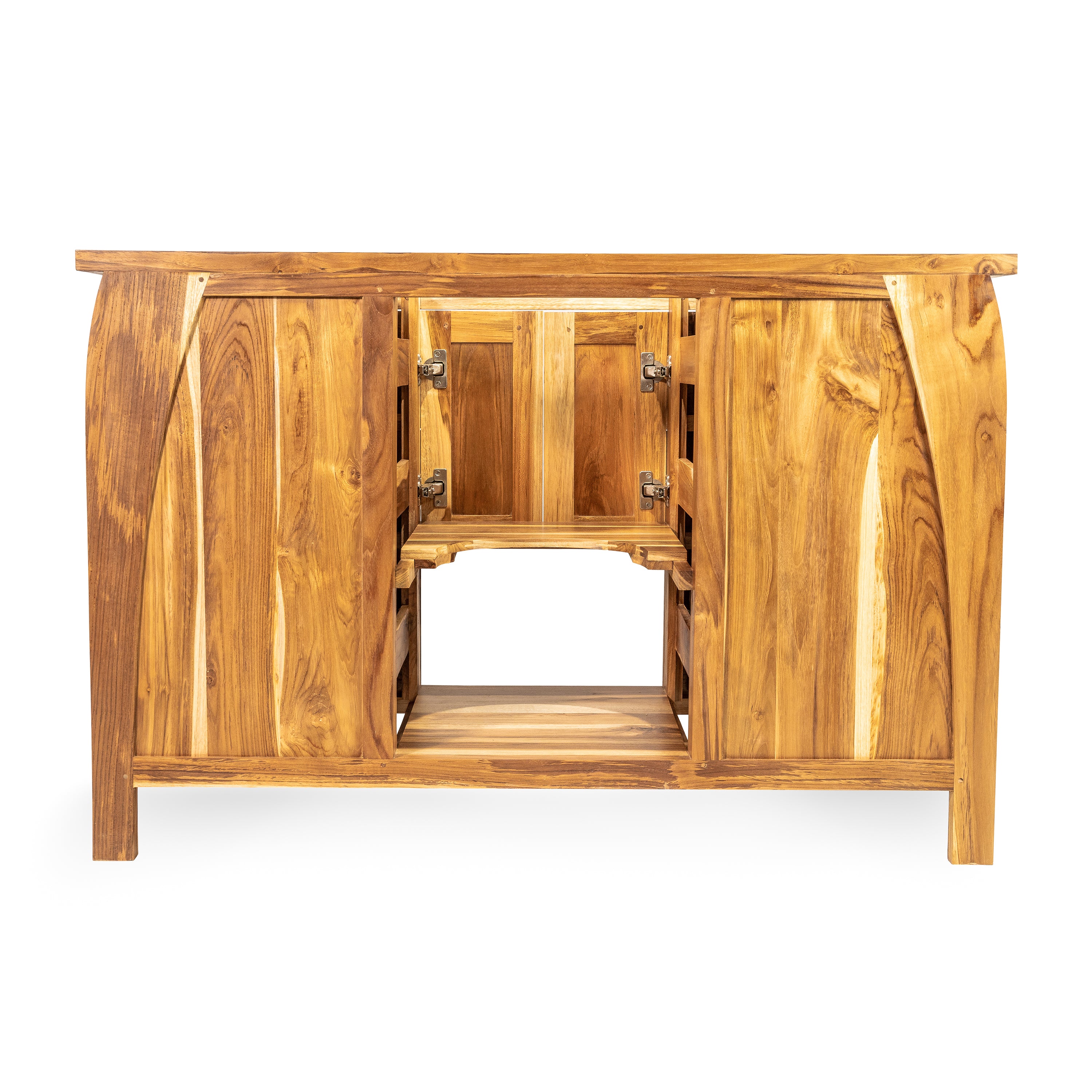 EcoDecors® Tranquility® 48" Teak Wood Free Standing Bathroom Vanity in EarthyTeak Finish