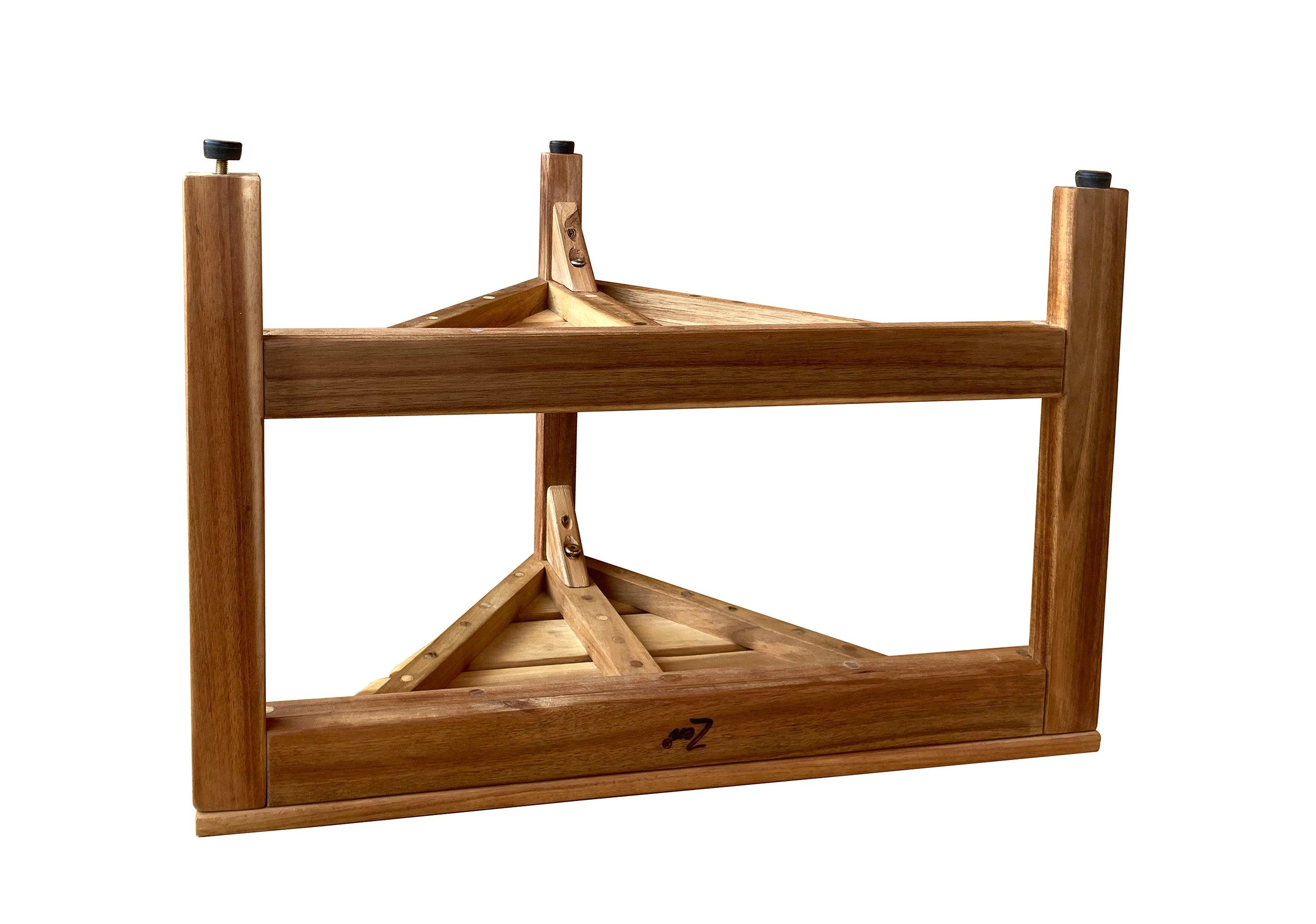 Zen® Acacia Wood 28” Corner Shower Bench With Shelf