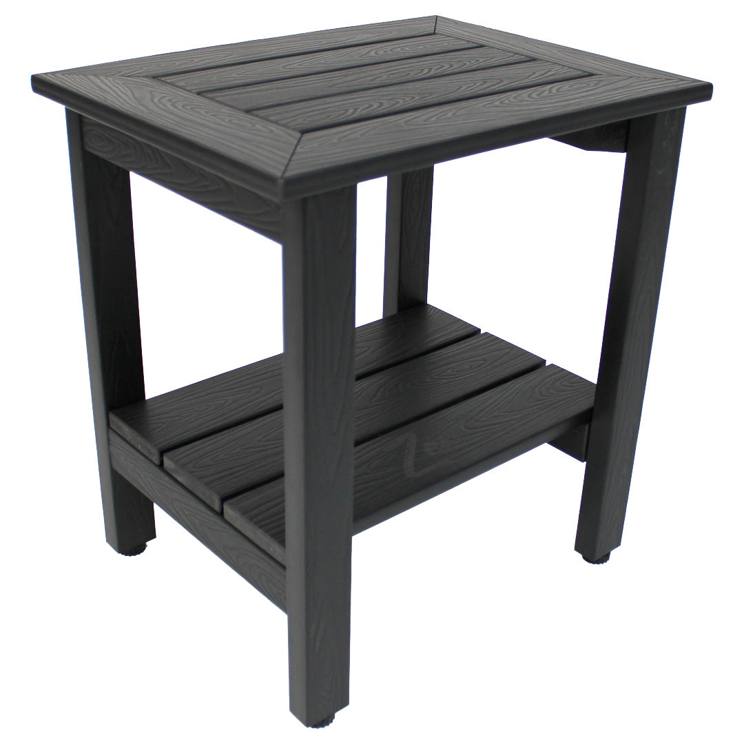 Zen® Black Faux Wood Shower Bench