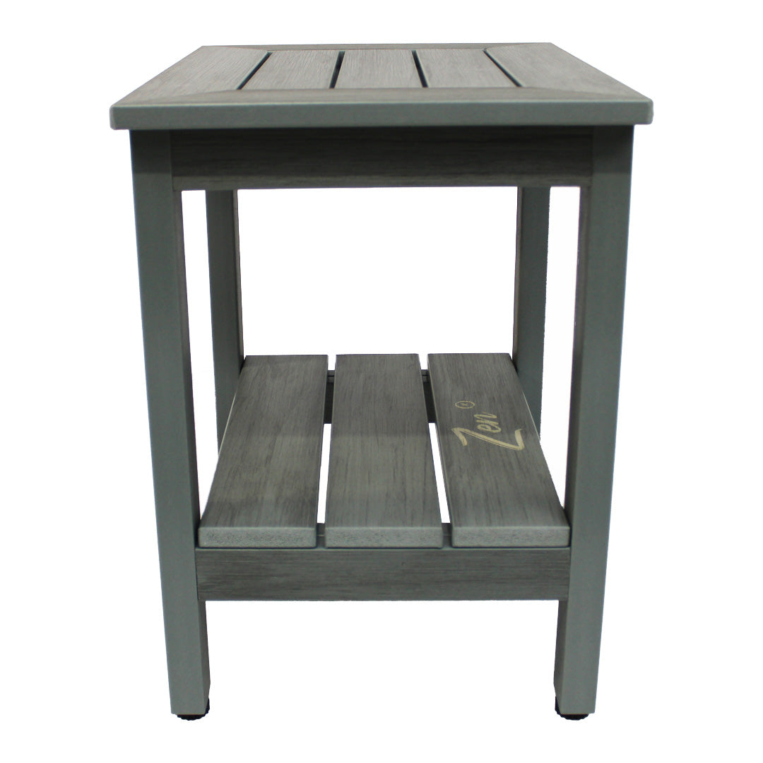 Zen® Gray Faux Wood Shower Bench