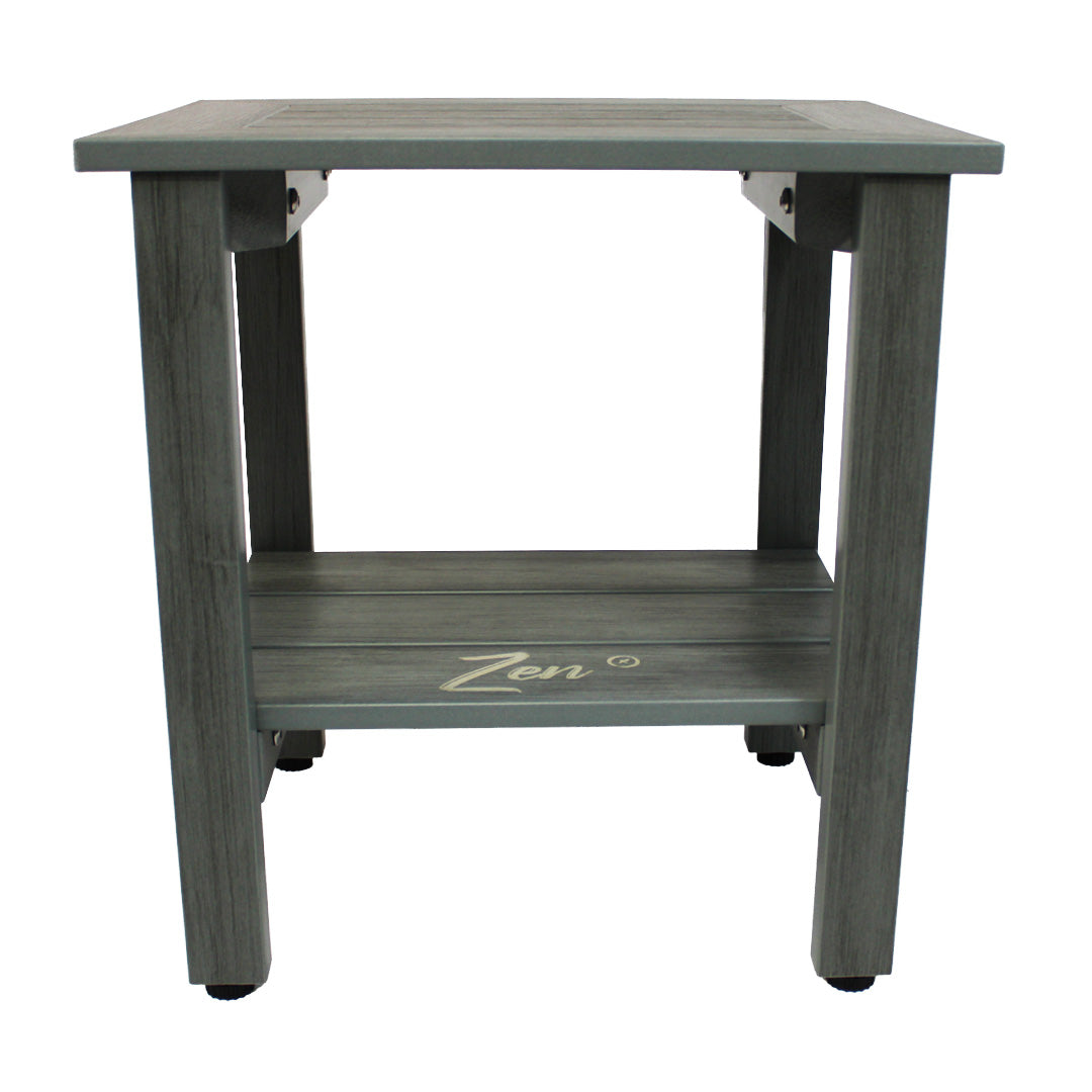 Zen® Gray Faux Wood Shower Bench