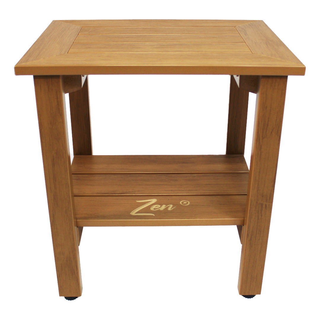 Zen® Brown Faux Wood Shower Bench