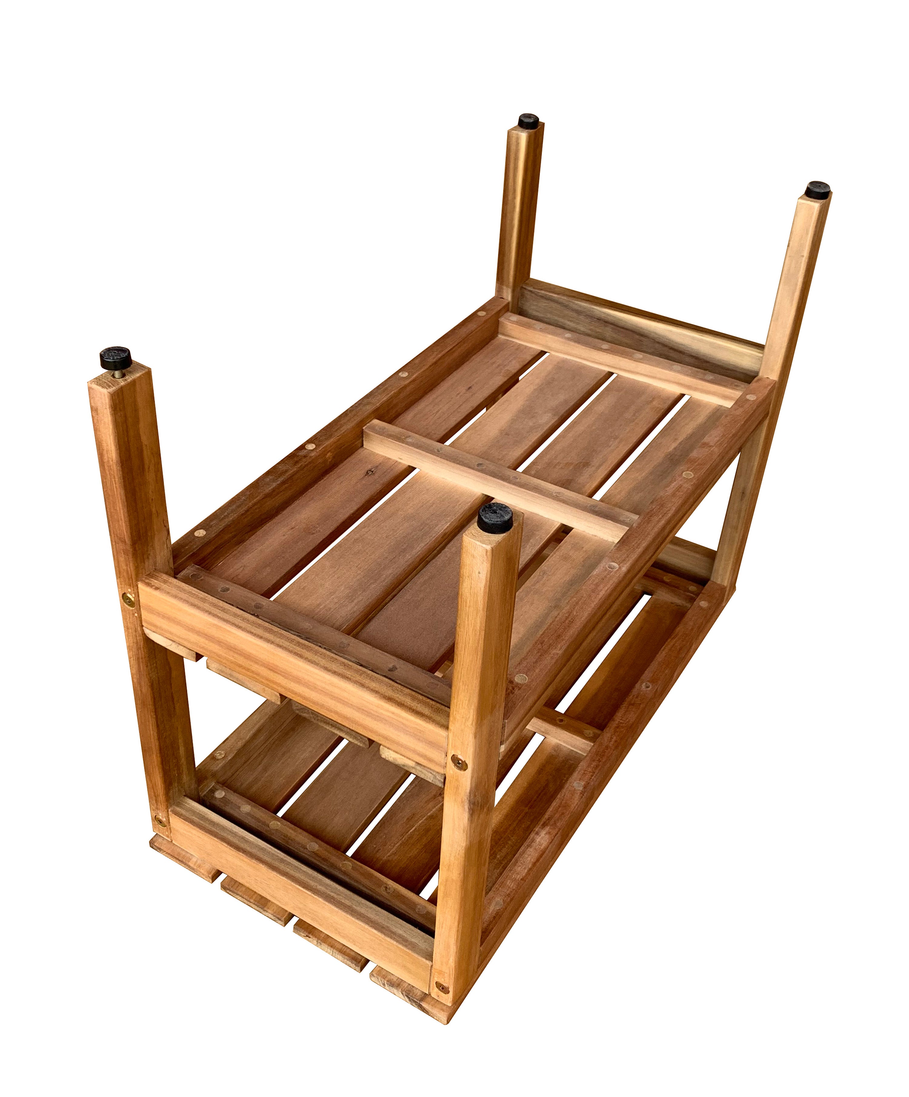Zen® Acacia Wood 24" Length Shower Bench with Shelf