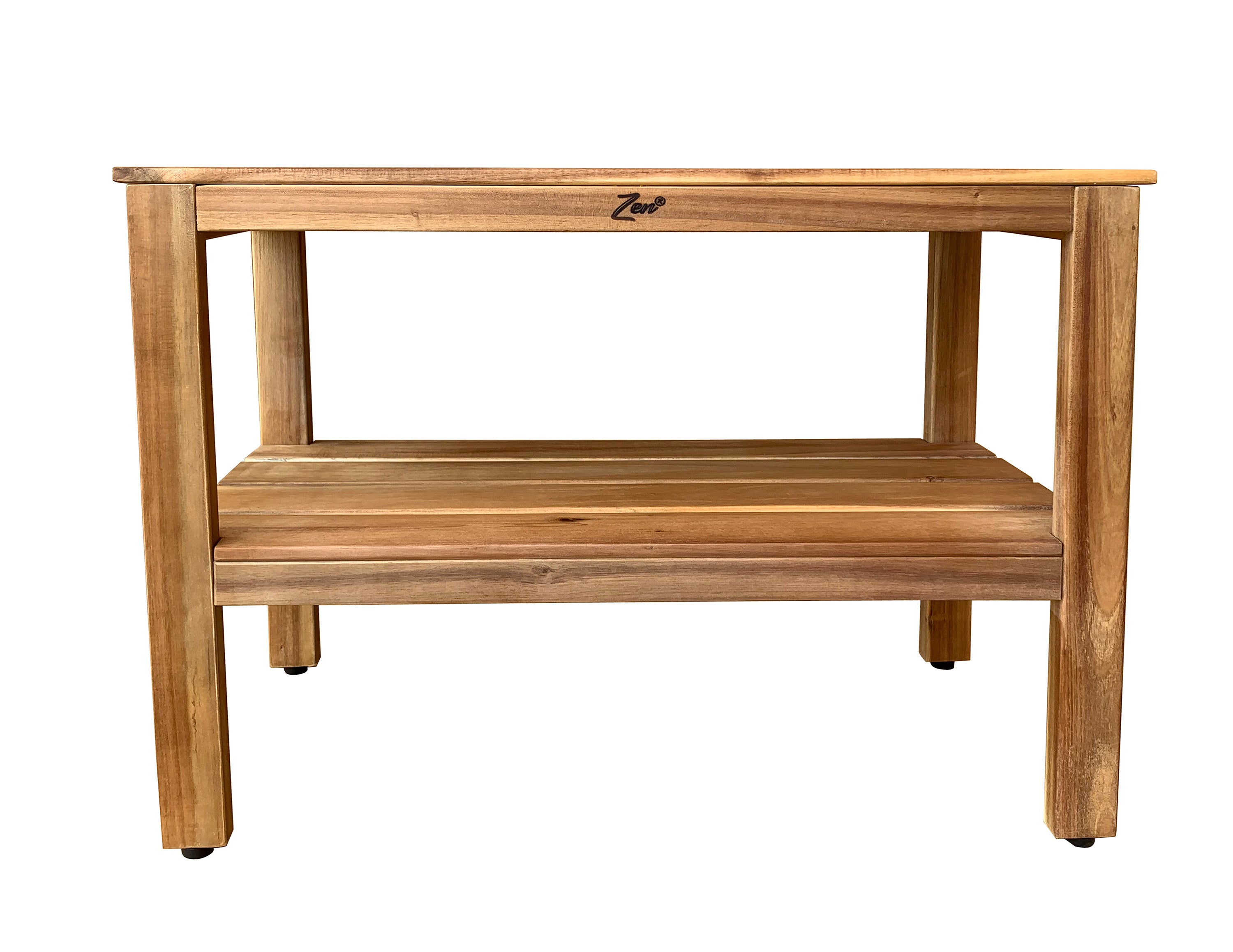 Zen® Acacia Wood 24" Length Shower Bench with Shelf