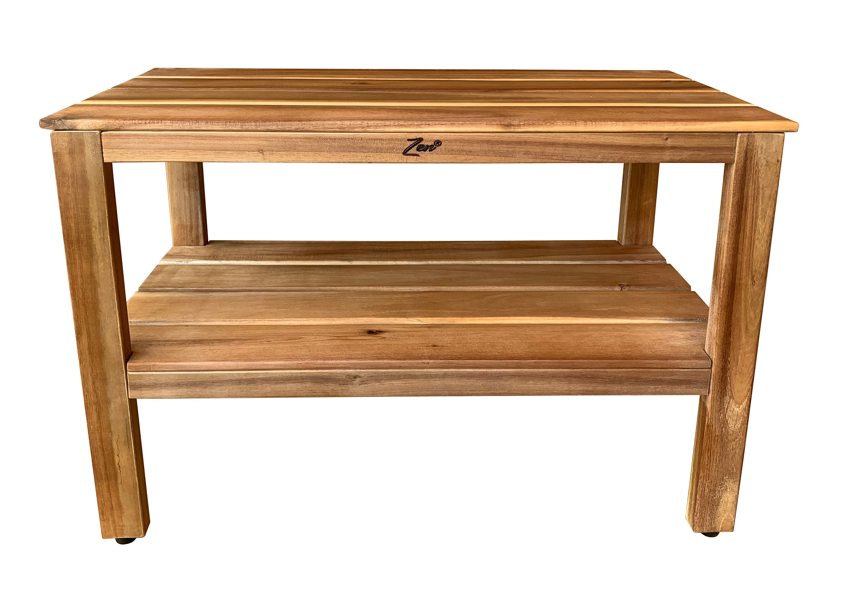 Zen® Acacia Wood 24" Length Shower Bench with Shelf