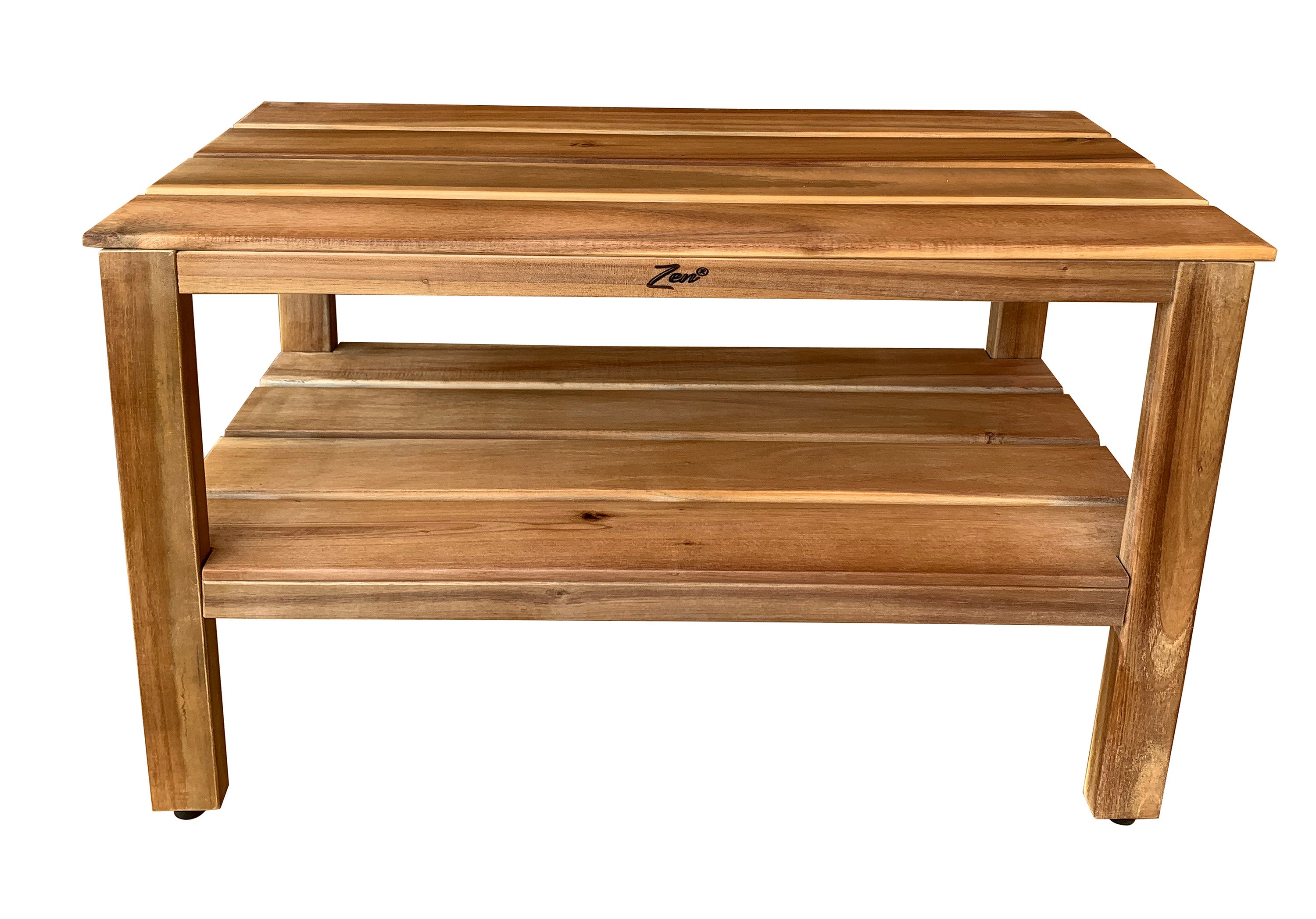 Zen® Acacia Wood 24" Length Shower Bench with Shelf