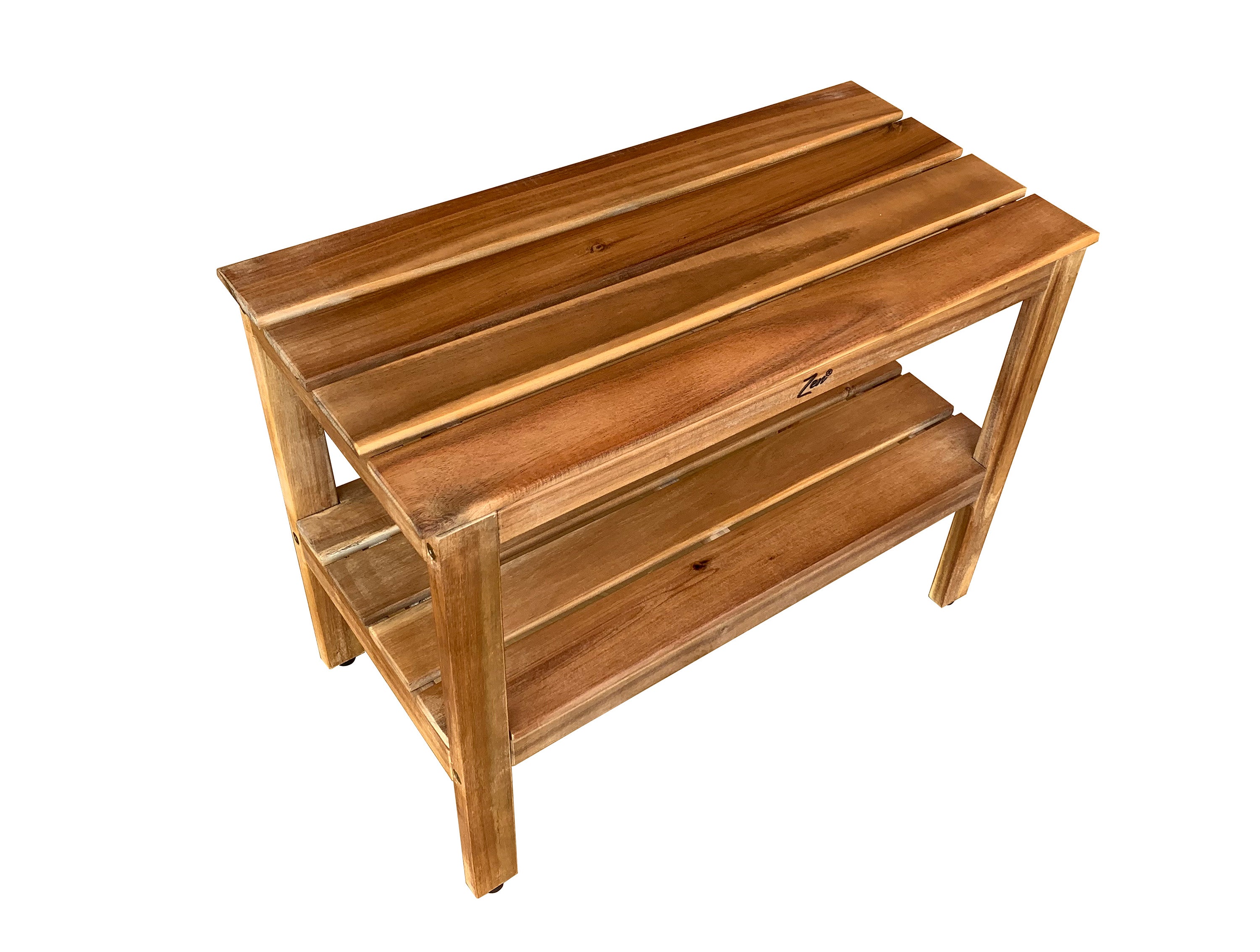 Zen® Acacia Wood 24" Length Shower Bench with Shelf