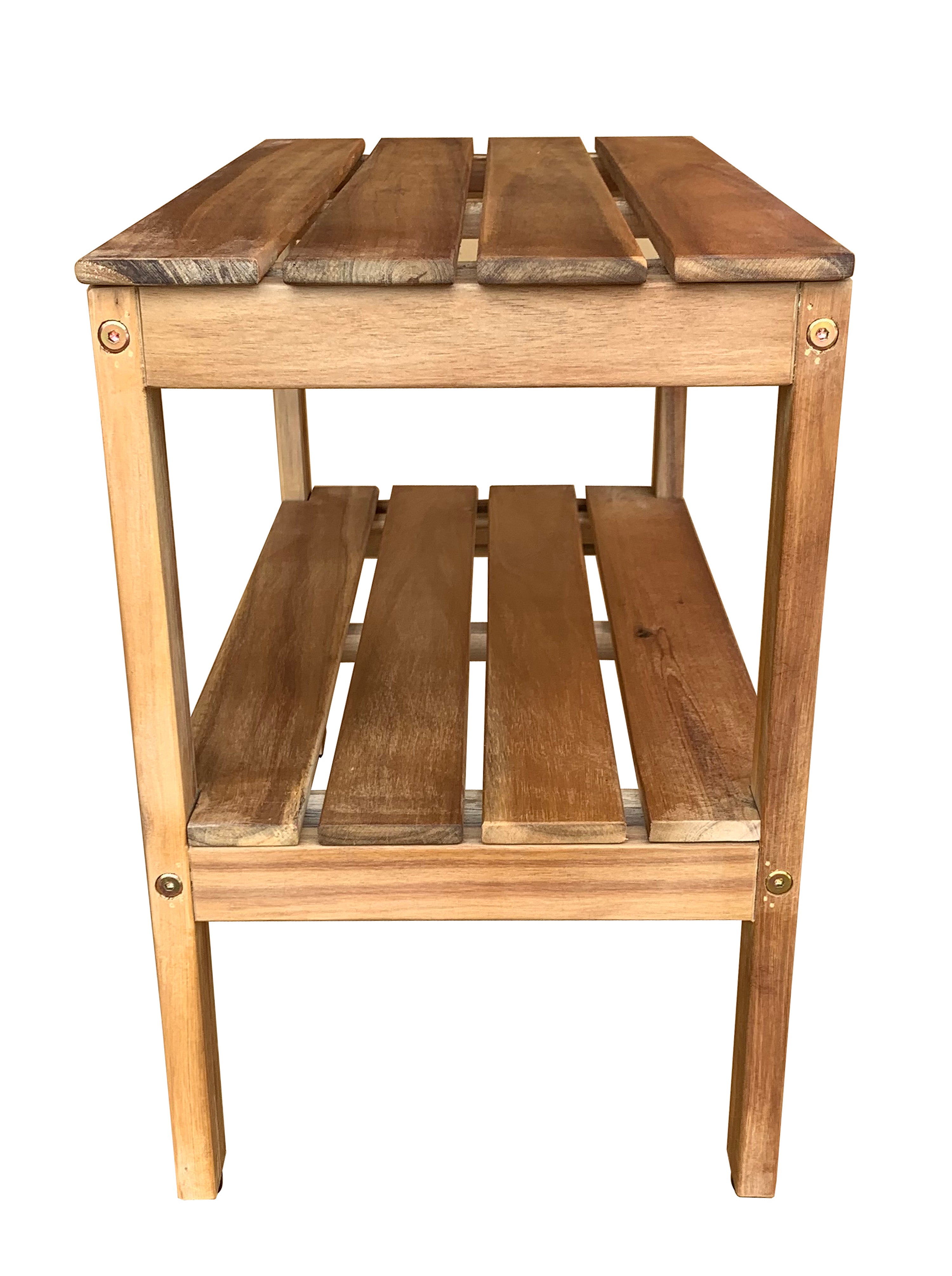 Zen® Acacia Wood 24" Length Shower Bench with Shelf