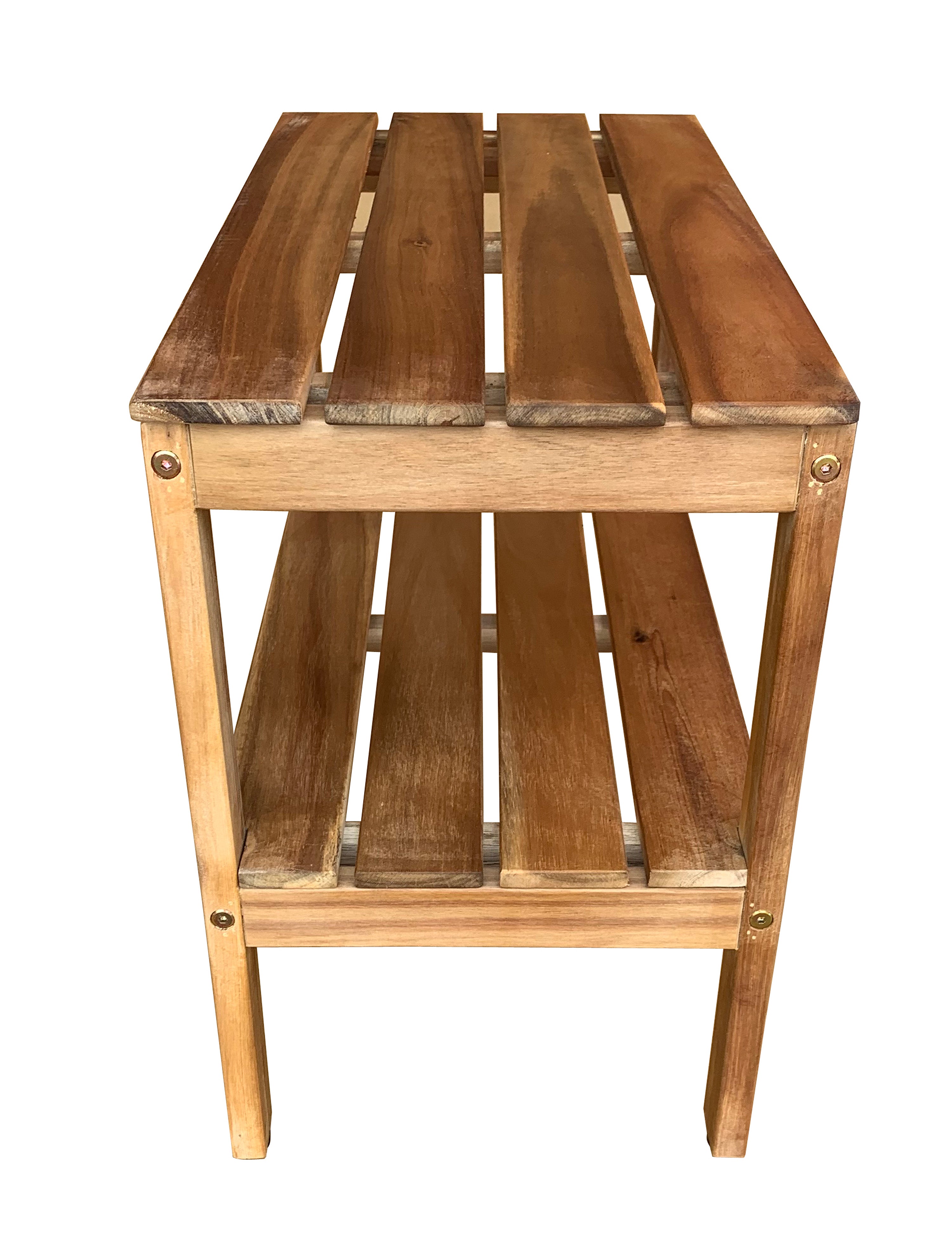 Zen® Acacia Wood 24" Length Shower Bench with Shelf