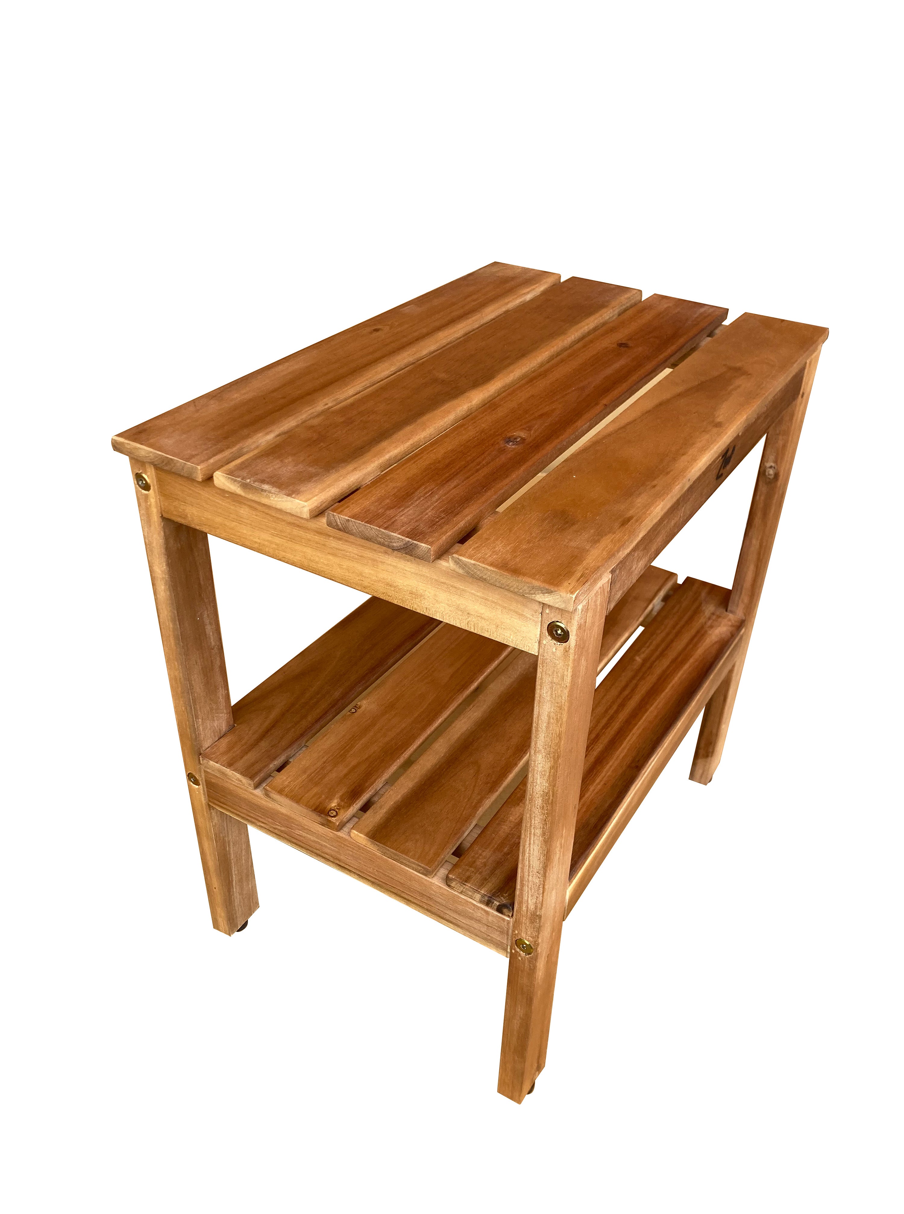 Zen® Acacia Wood 18" Length Shower Bench with Shelf