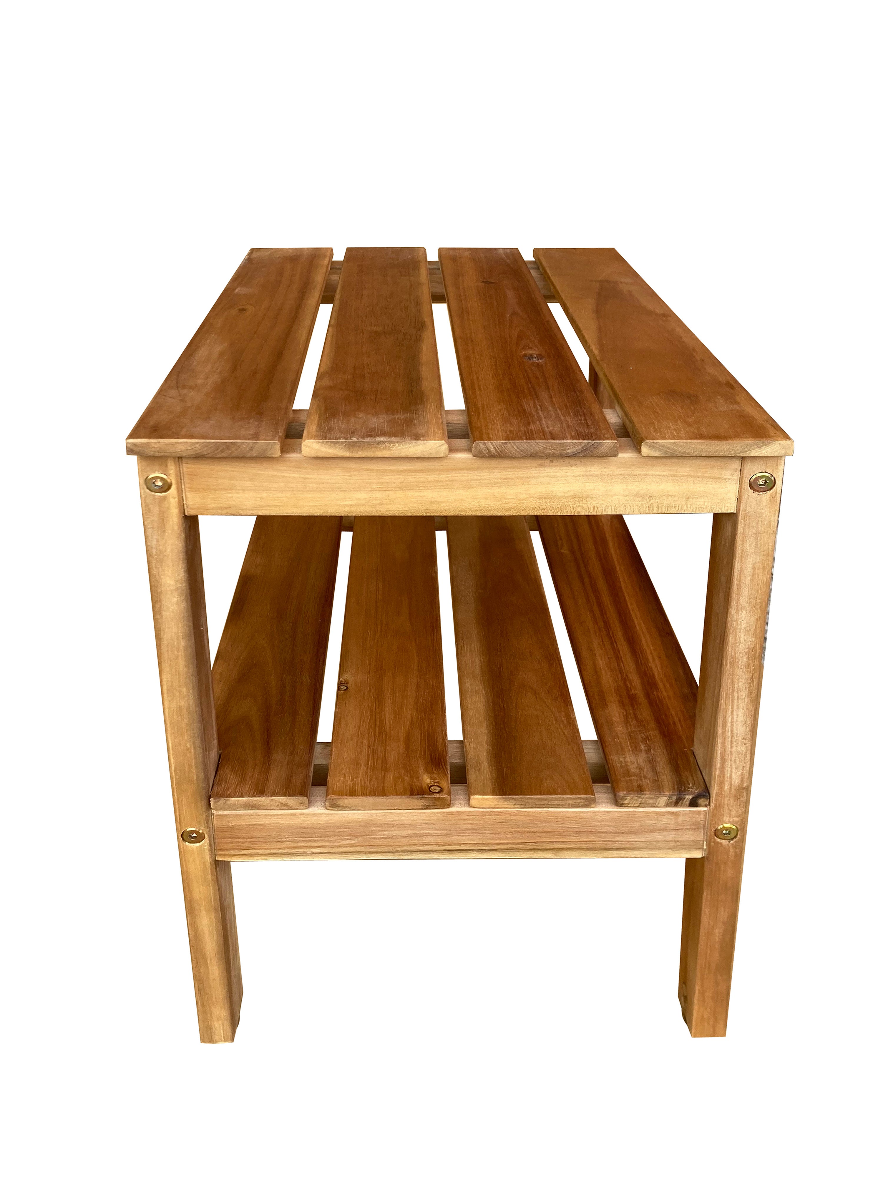 Zen® Acacia Wood 18" Length Shower Bench with Shelf